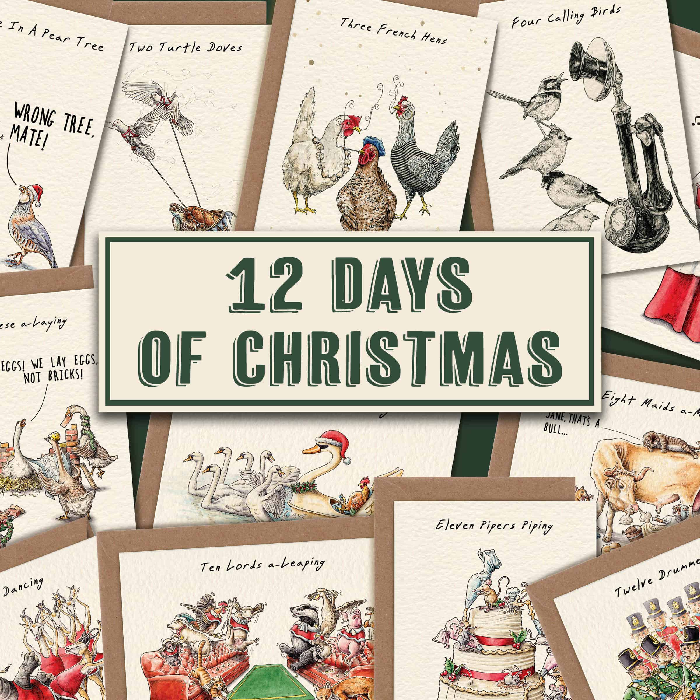 Twelve Days of Christmas Card Set