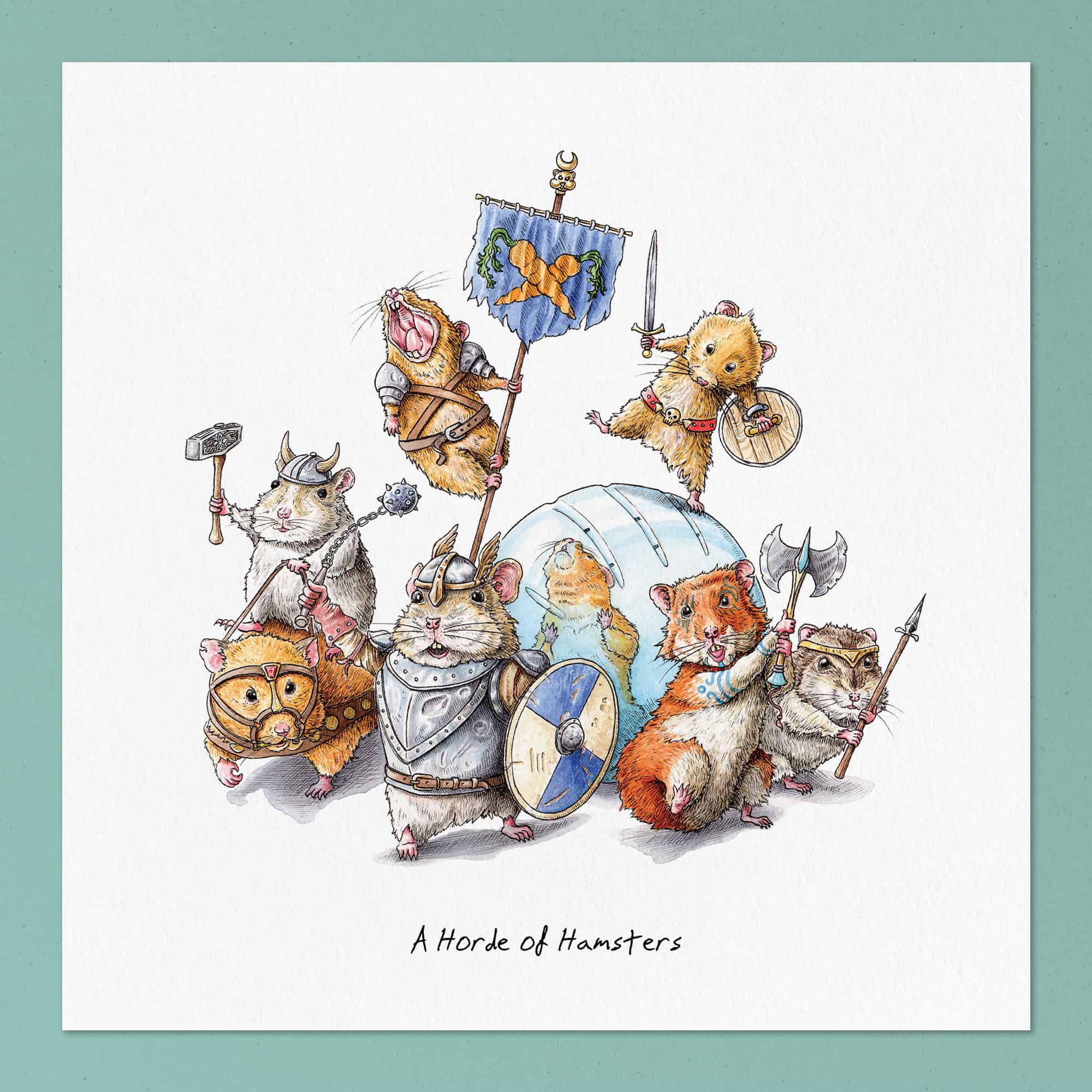 A Horde Of Hamsters Print
