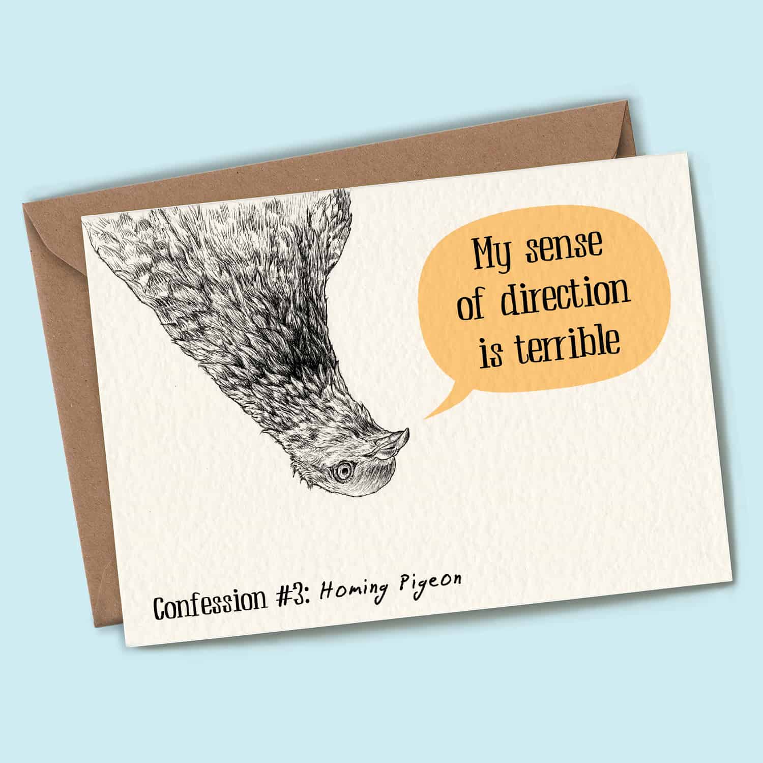 Pigeon Confession Card