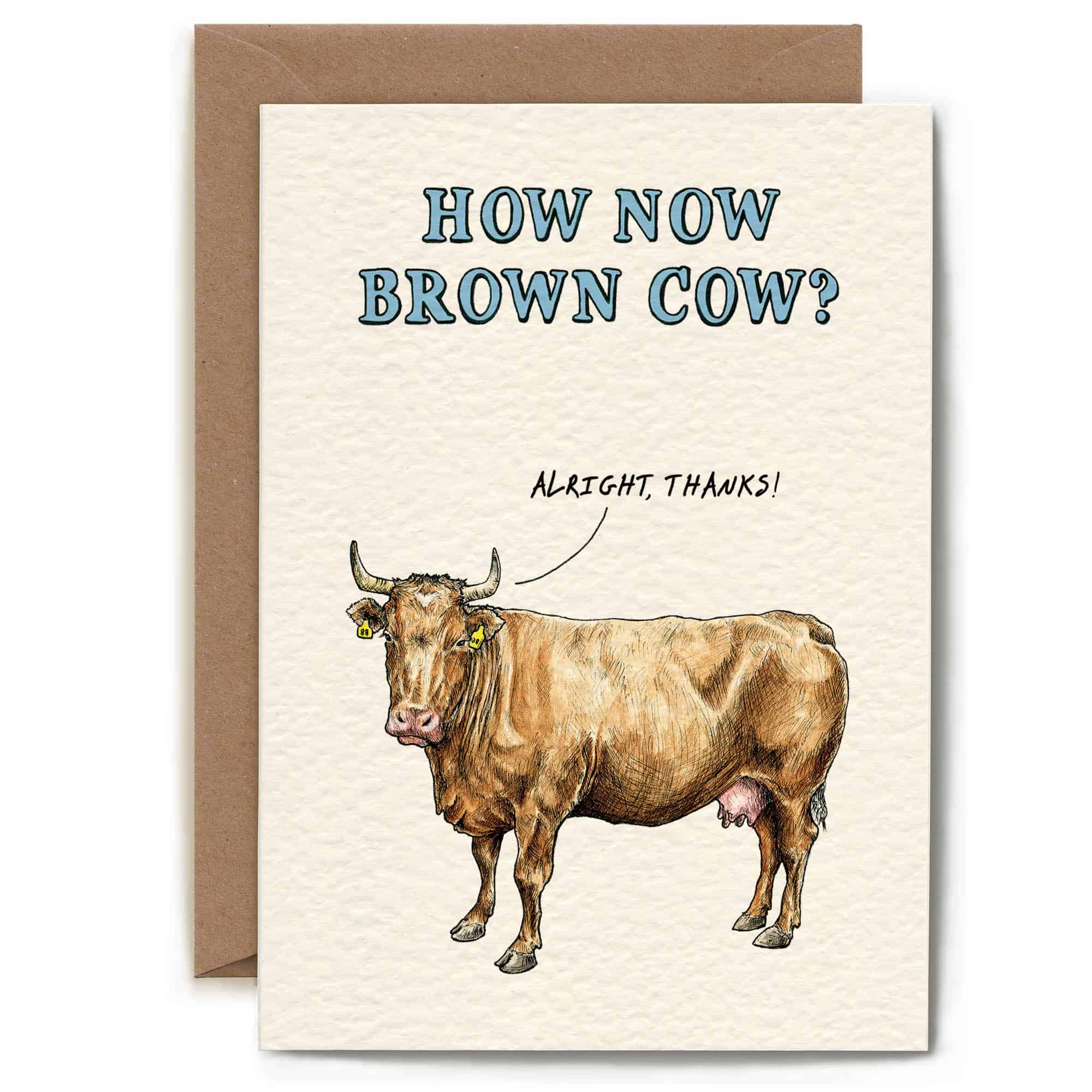 How Now Brown Cow Card