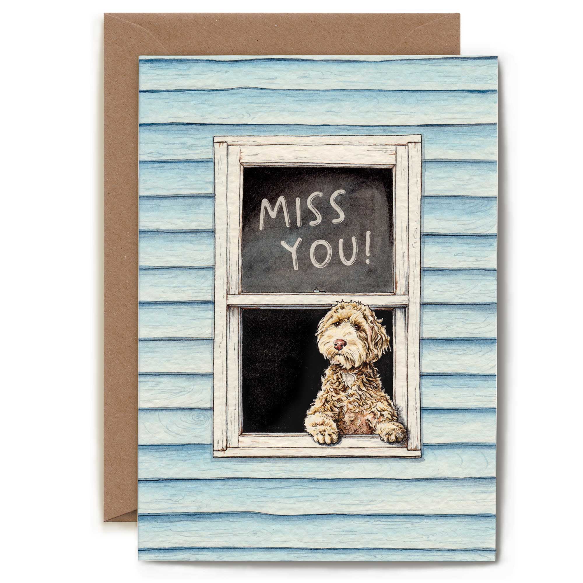 Miss You Dog Card