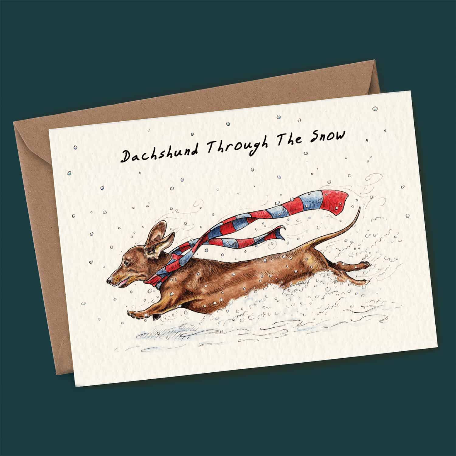 Dachshund Through The Snow Card