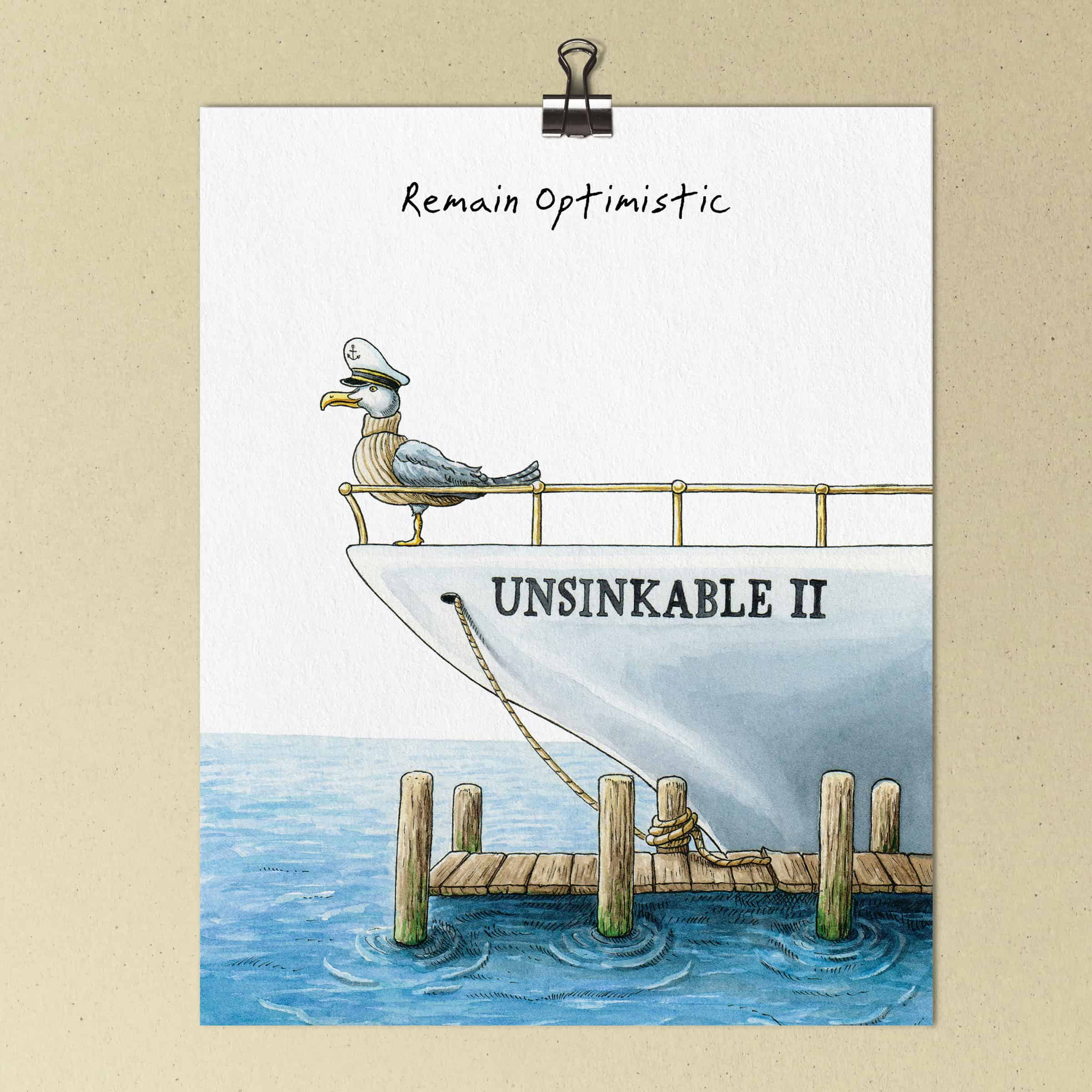 Remain Optimistic Print