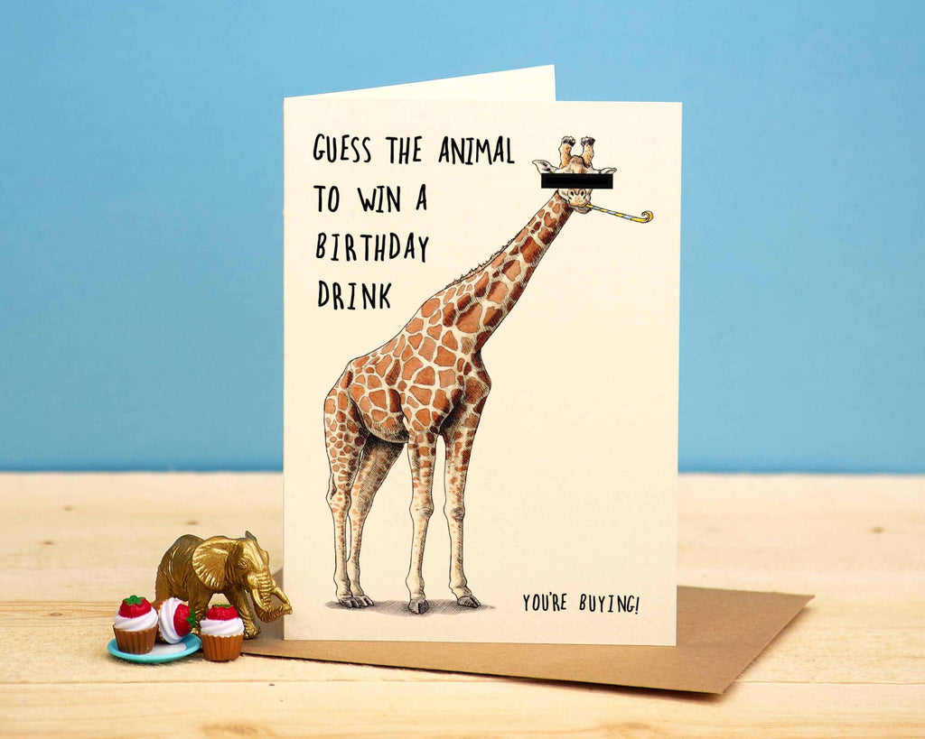 Giraffe Birthday Card