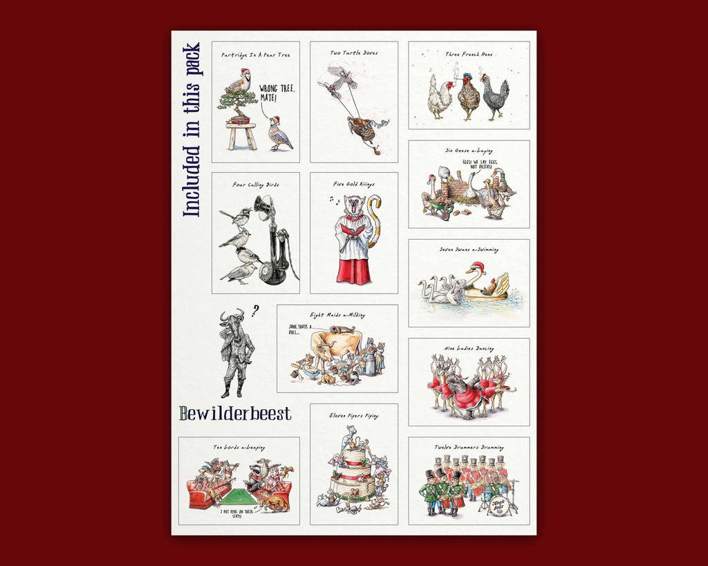Twelve Days of Christmas Card Set