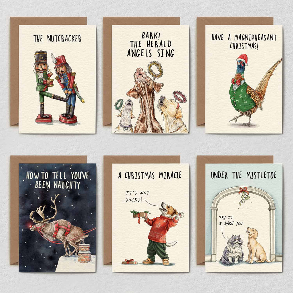 Jolly Tidings Set - Set of 6 Christmas Cards