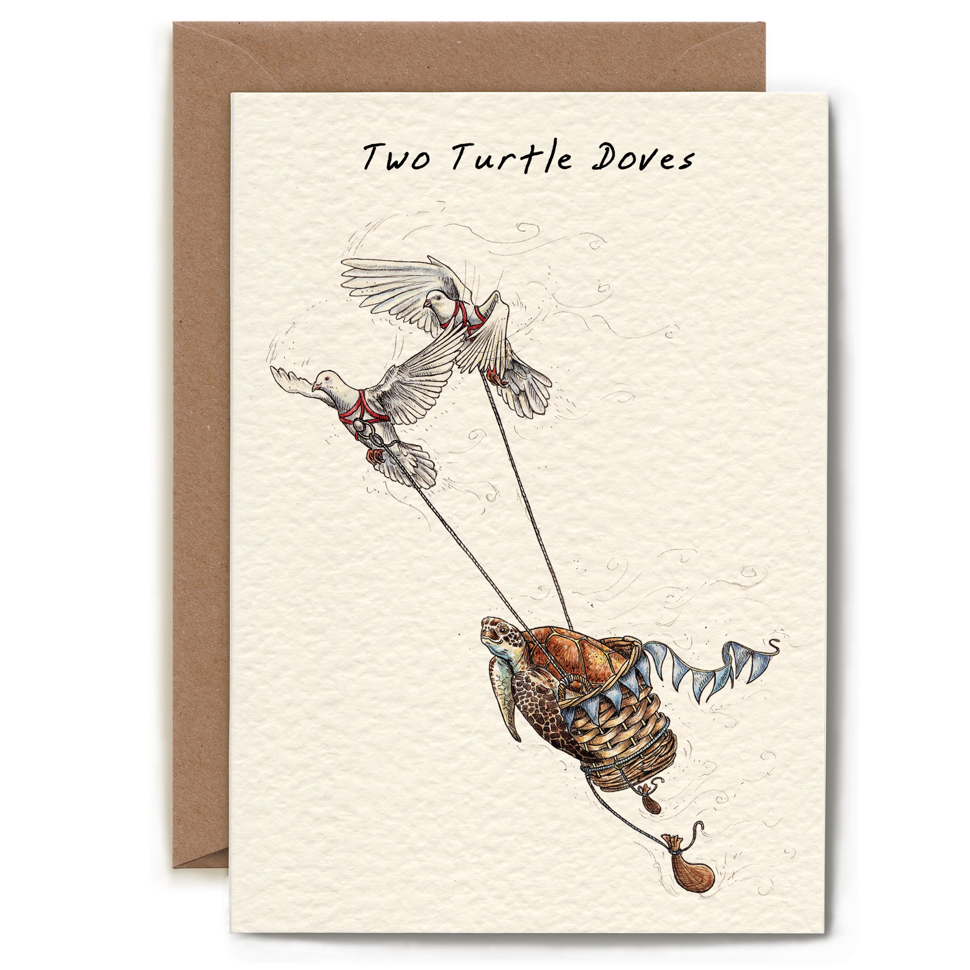 Two Turtle Doves Christmas Card