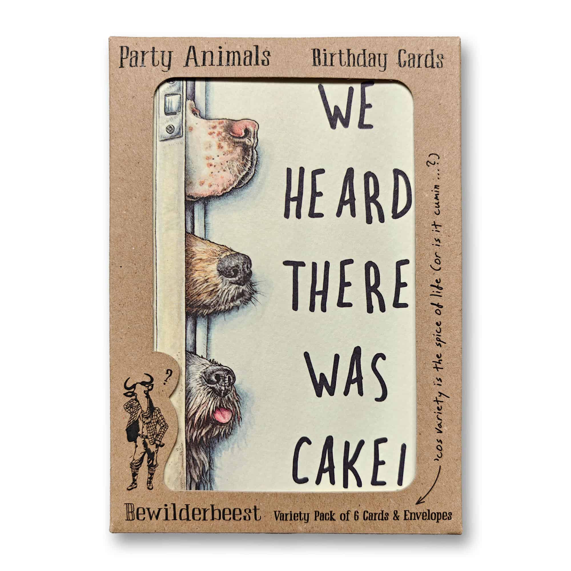 Party Animals Set - Set of 6 Birthday Cards