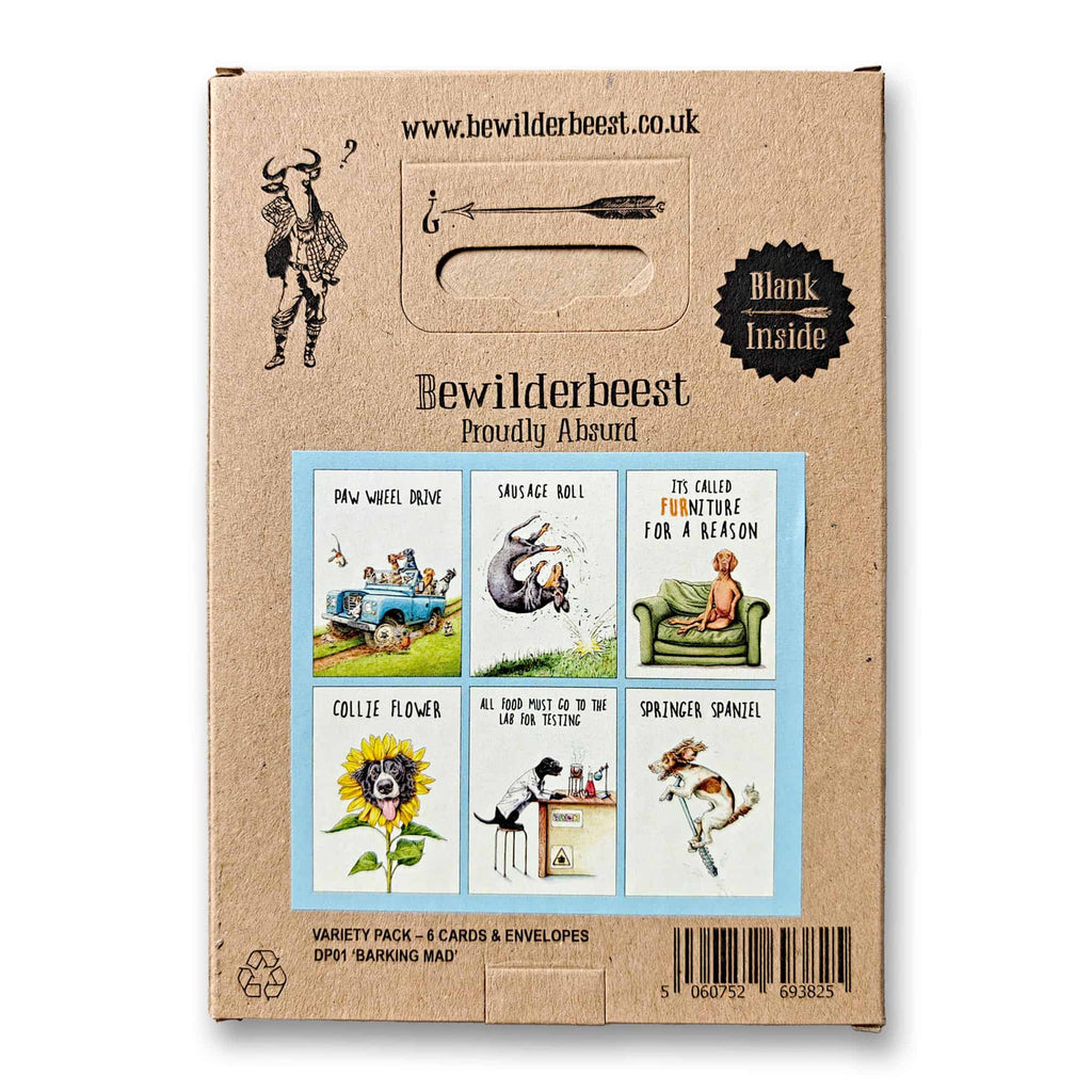 Barking Mad Set - Set of 6 Dog Cards