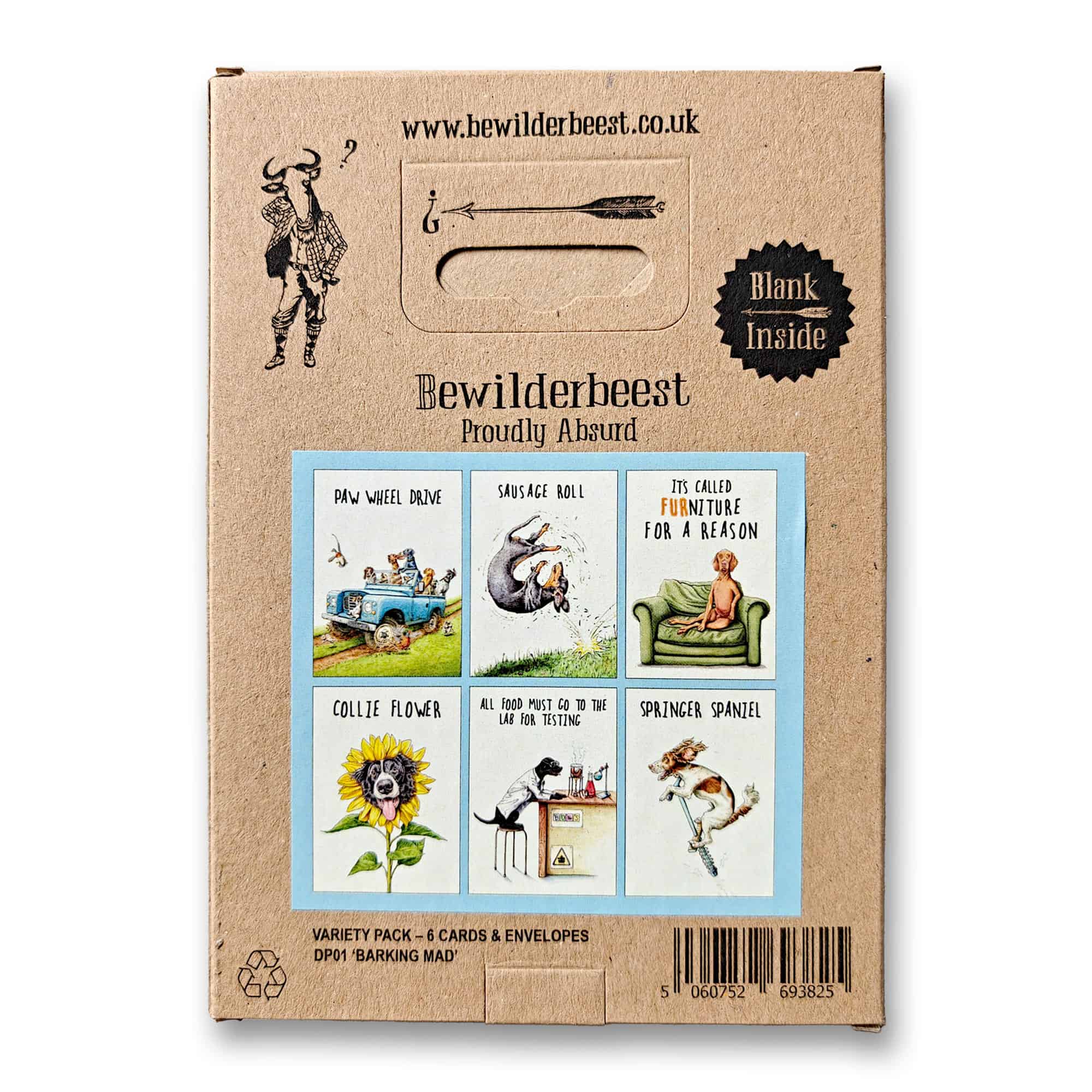 Barking Mad Set - Set of 6 Dog Cards