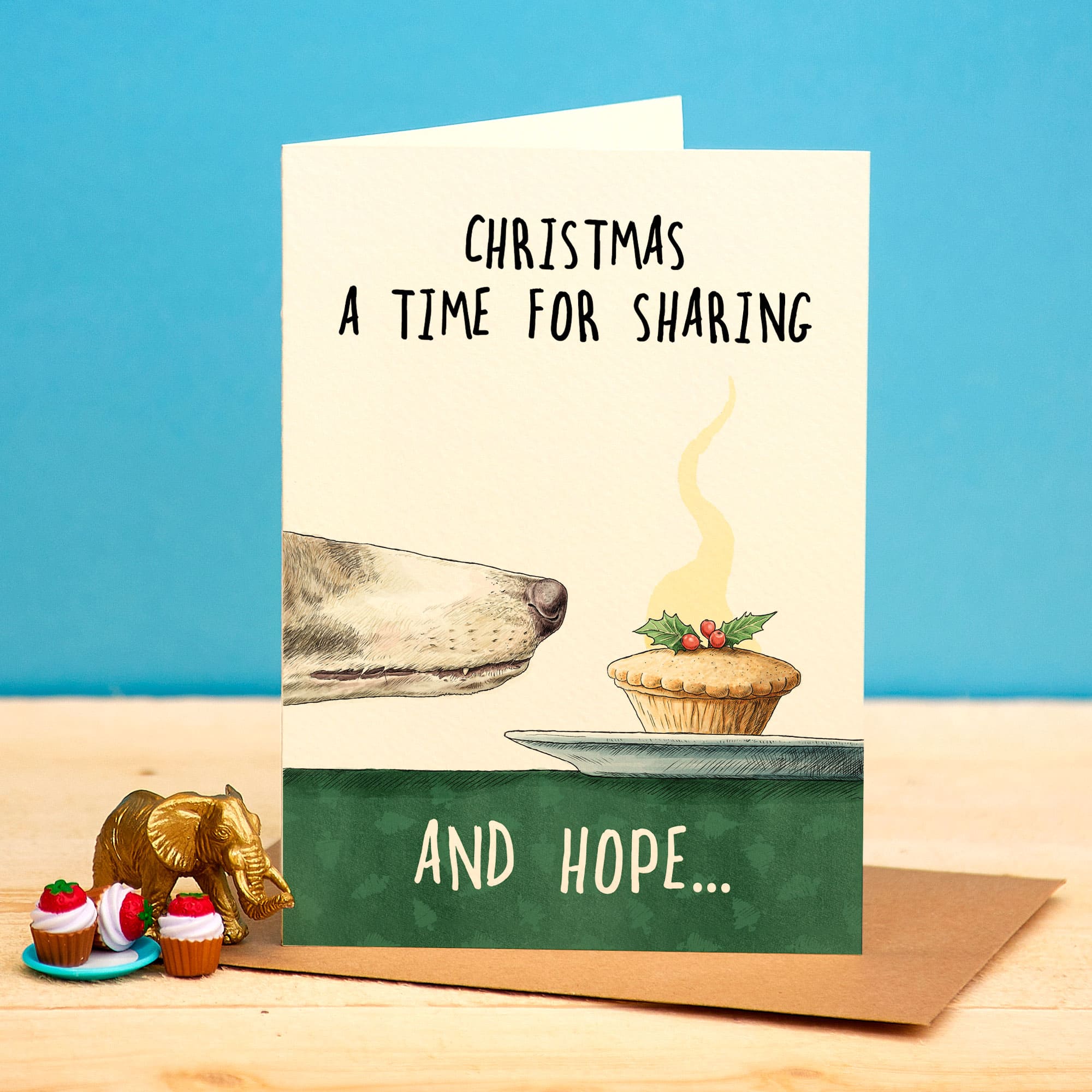 Mince Pie Dog Card