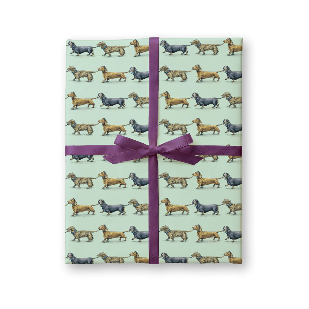 String of Sausage Dogs Gift Wrap