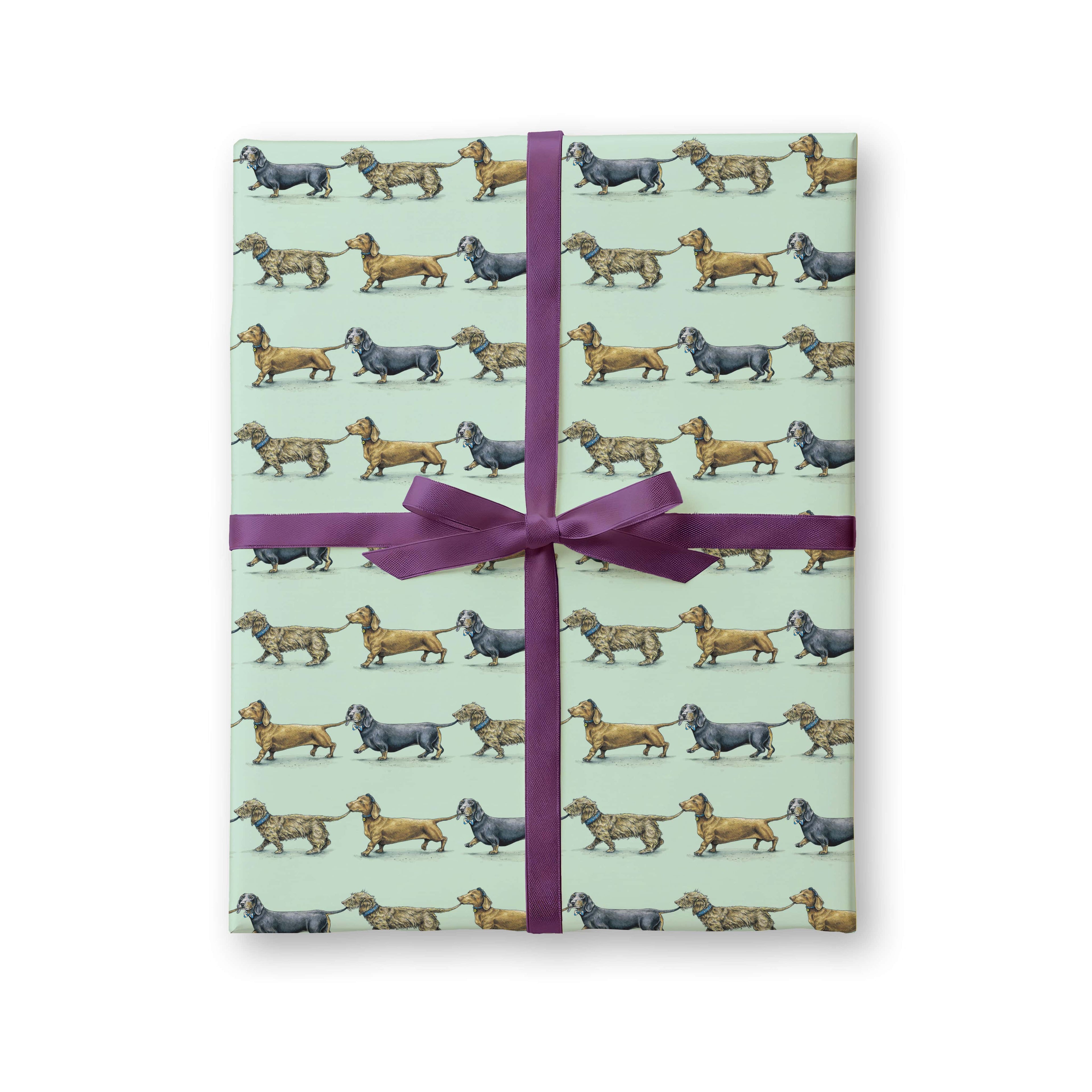 String of Sausage Dogs Gift Wrap