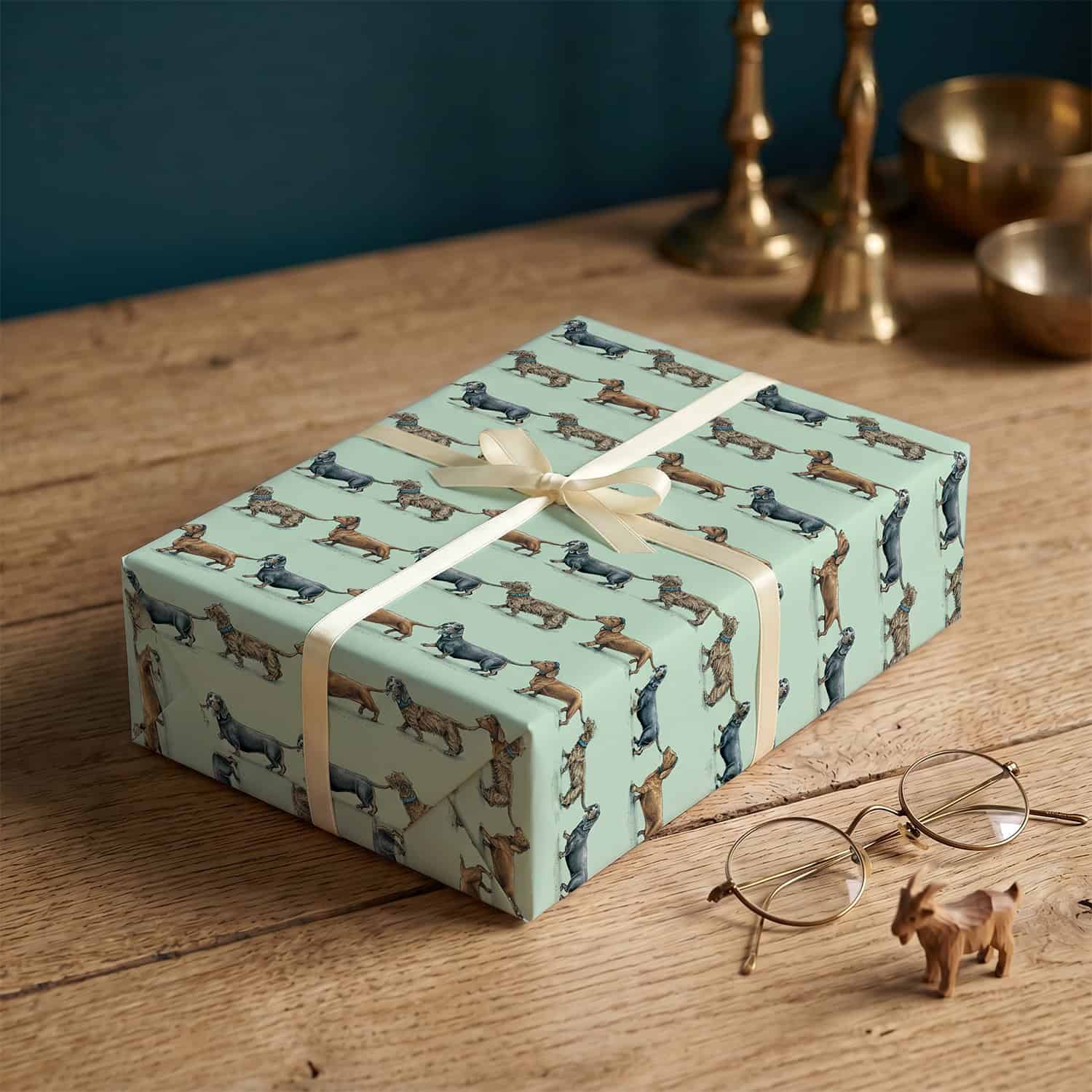 String of Sausage Dogs Gift Wrap
