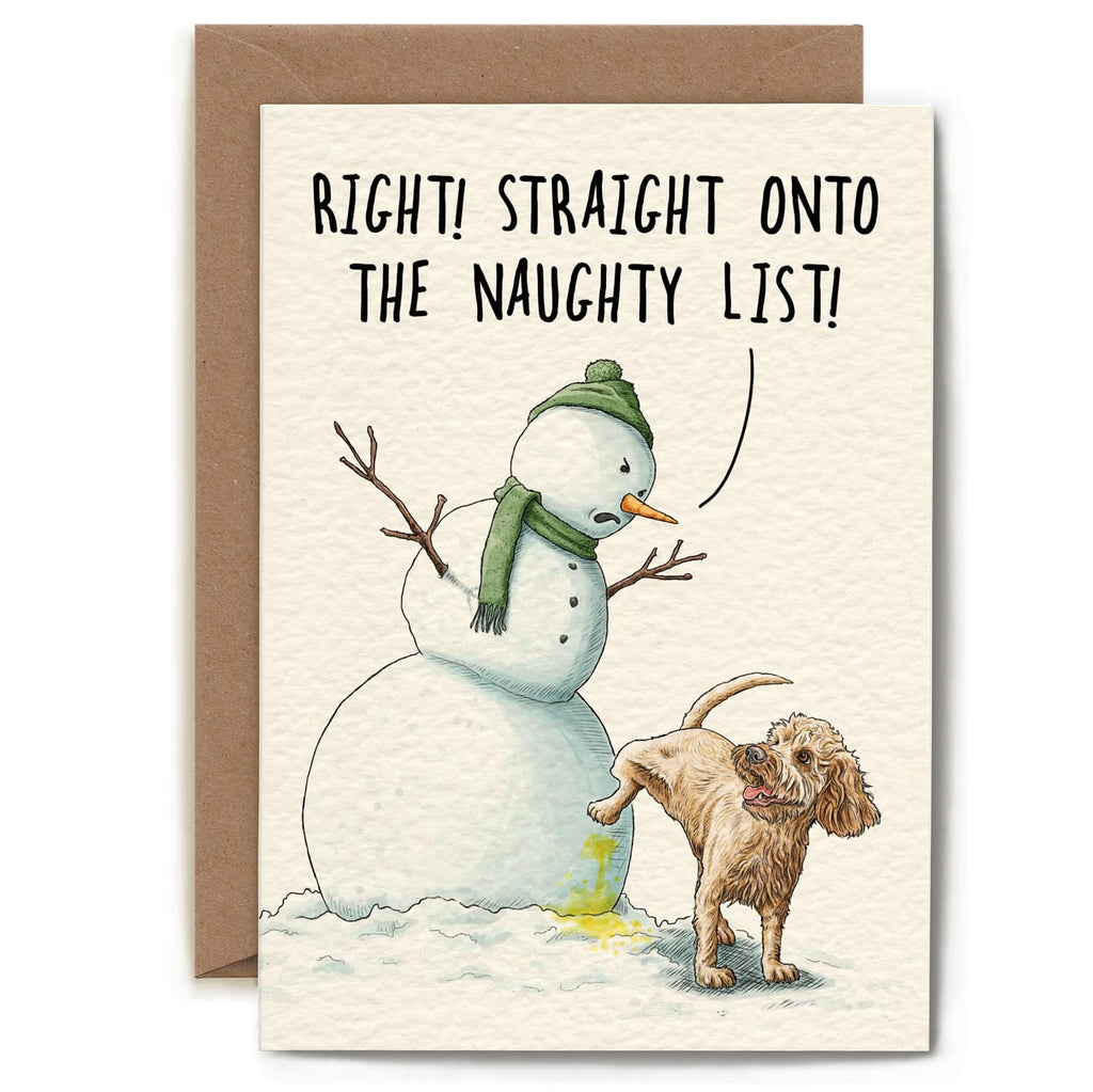 Snowman List Card