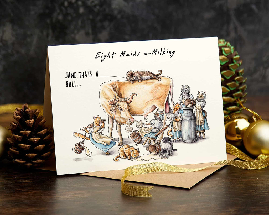 Eight Maids a-Milking Card
