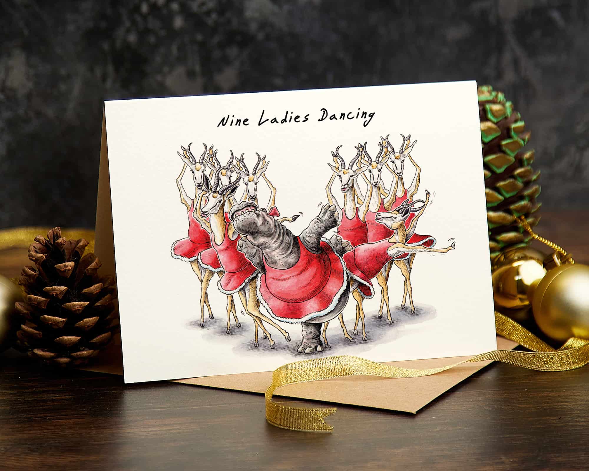 Nine Ladies Dancing Card