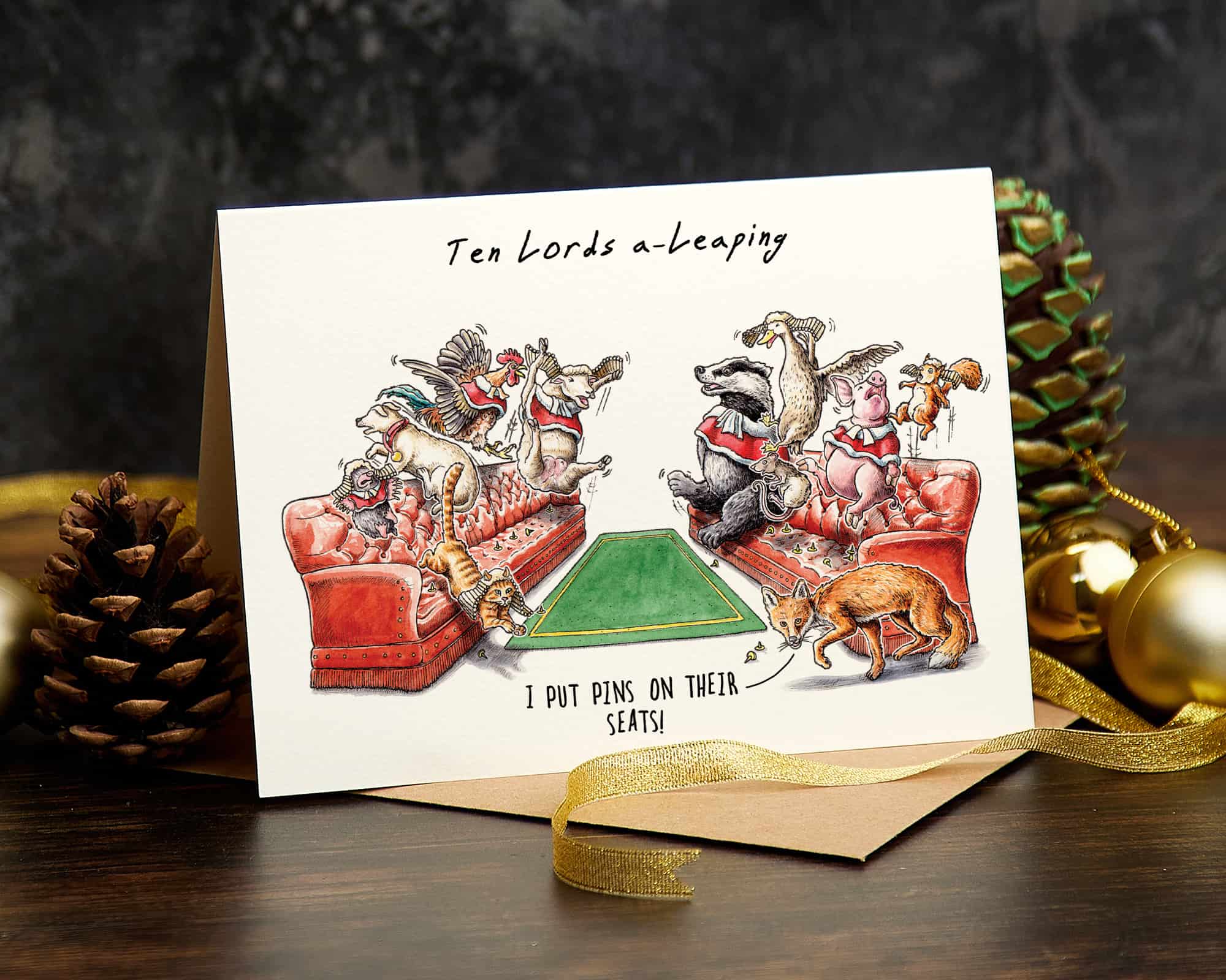 Ten Lords a-Leaping Card