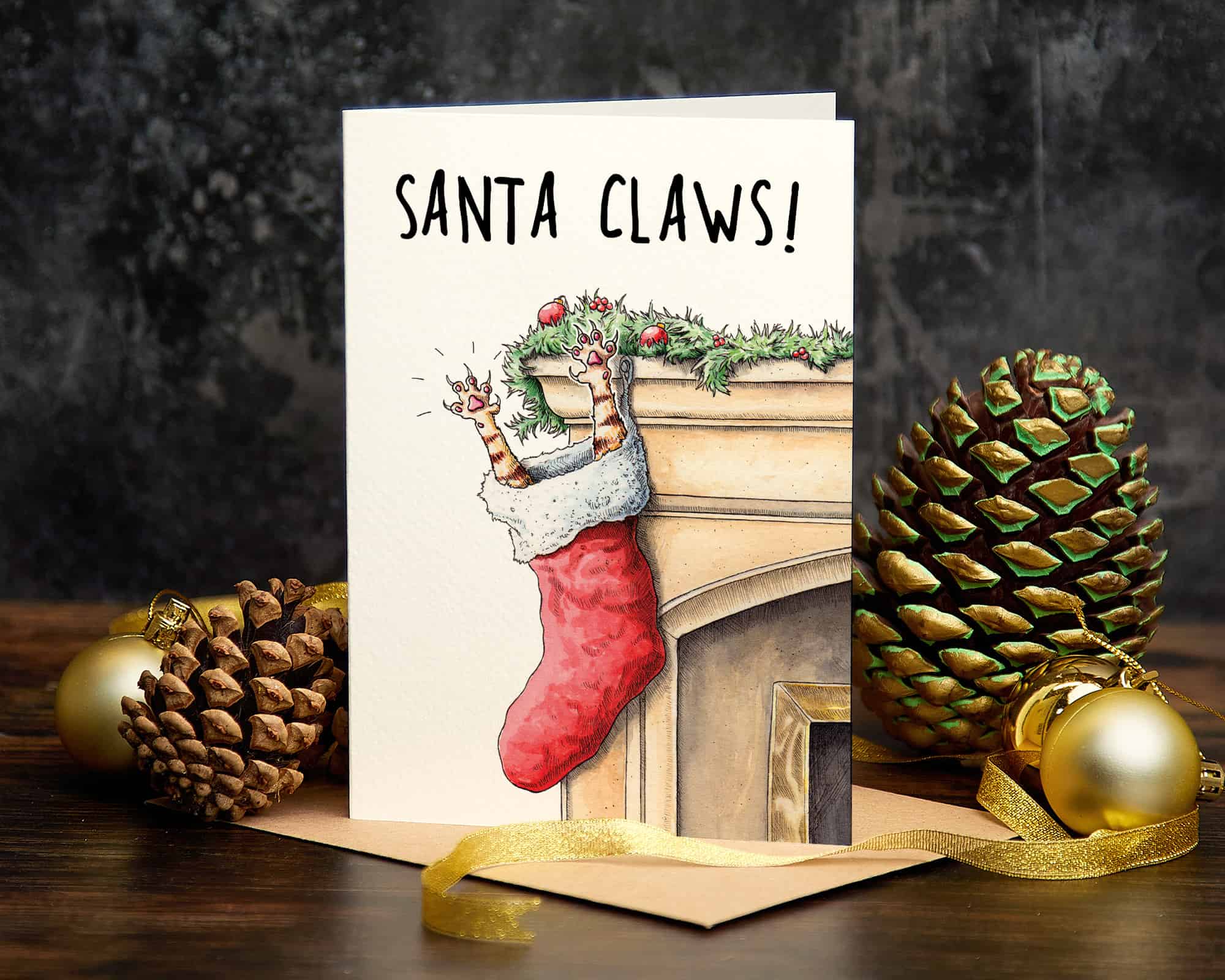 Santa Claws Card