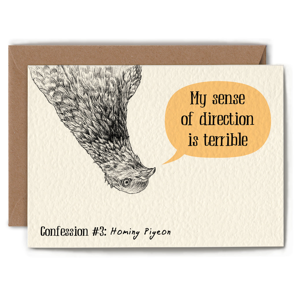 Pigeon Confession Card