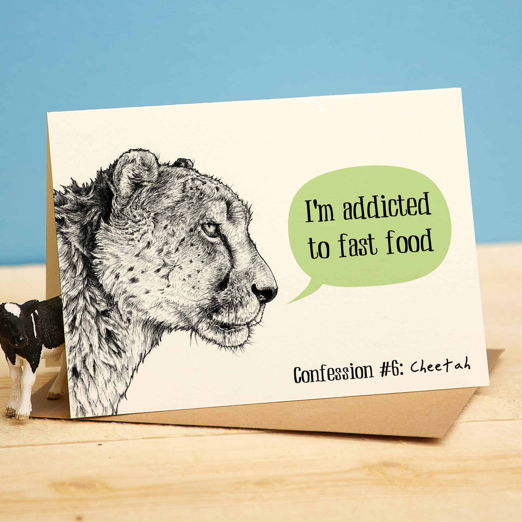 Cheetah Confession Card