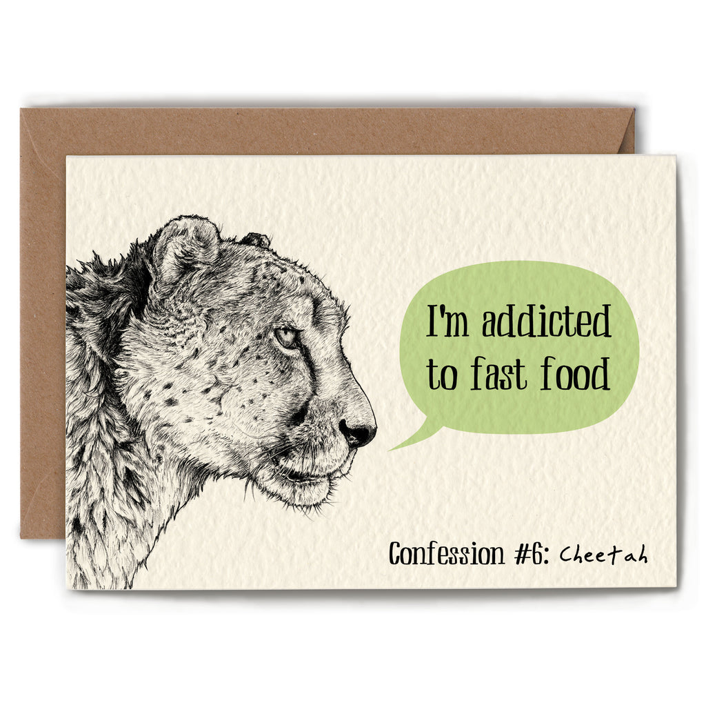 Cheetah Confession Card