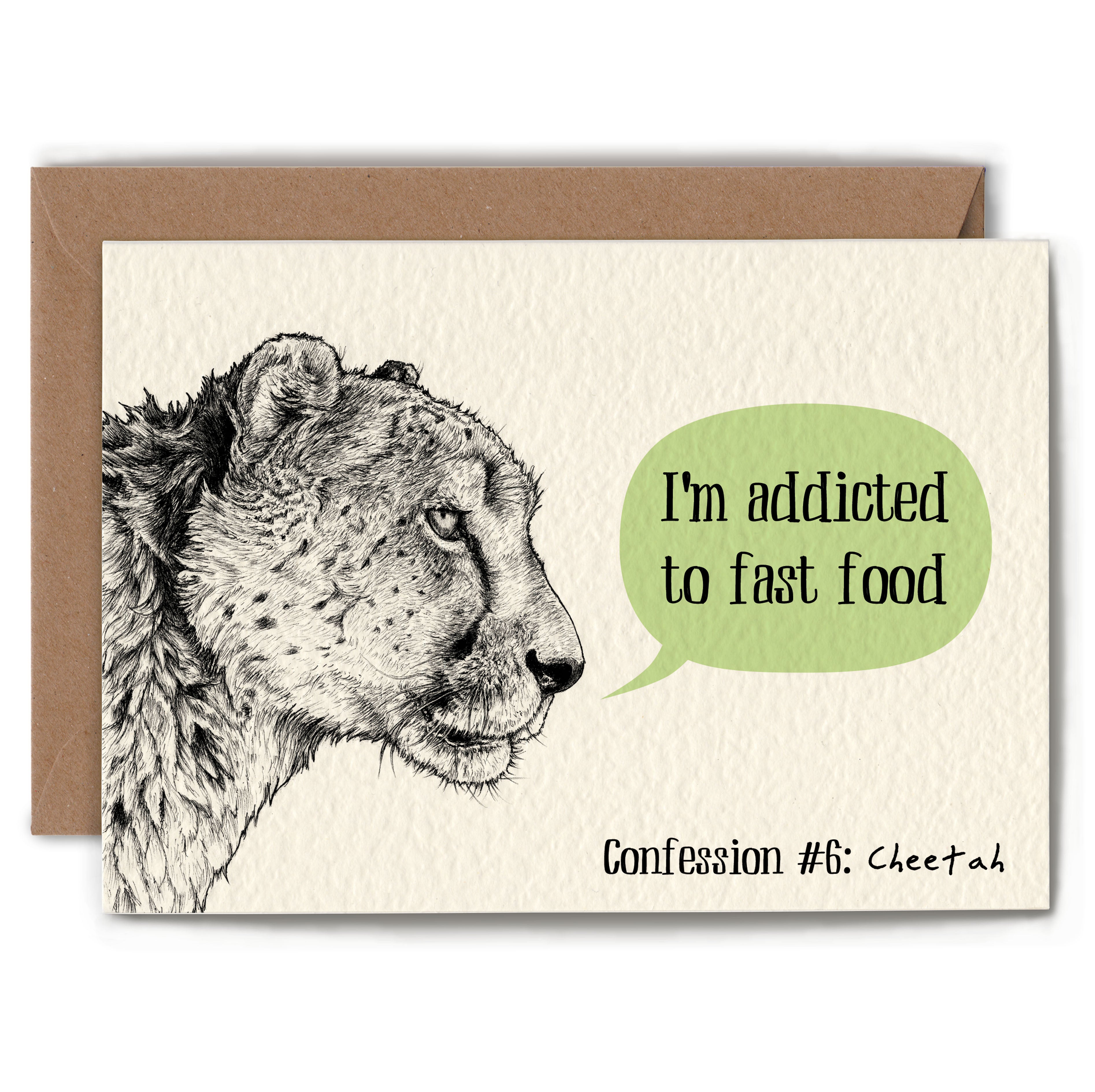 Cheetah Confession Card