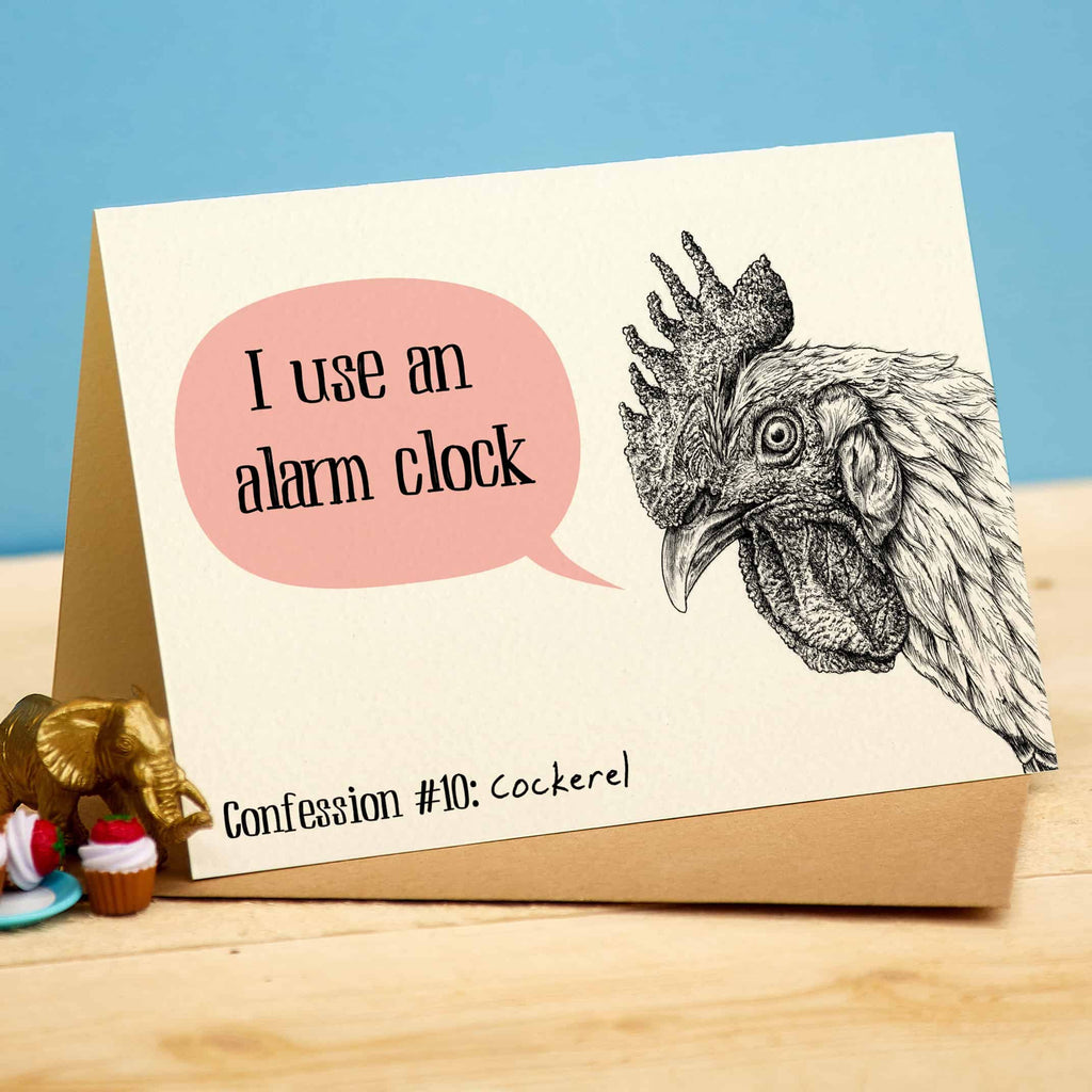 Cockerel Confession Card
