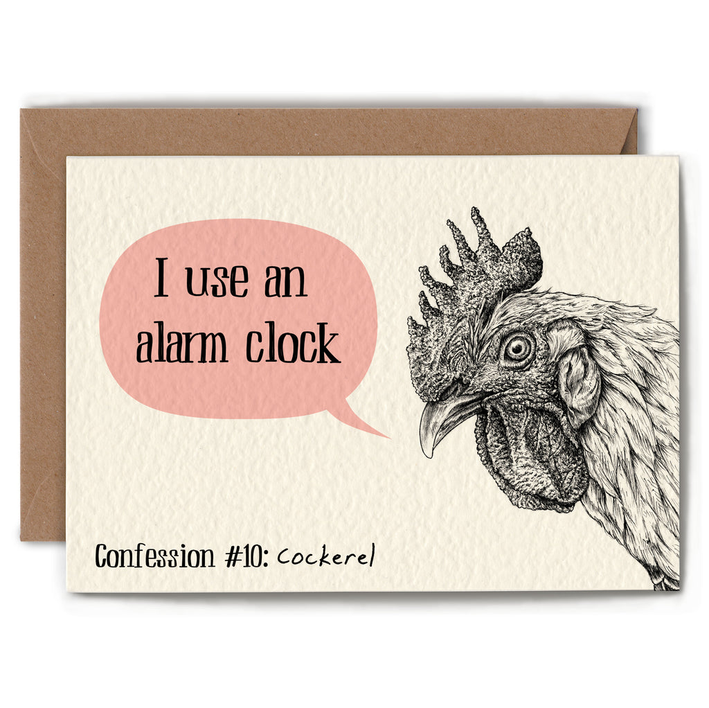 Cockerel Confession Card
