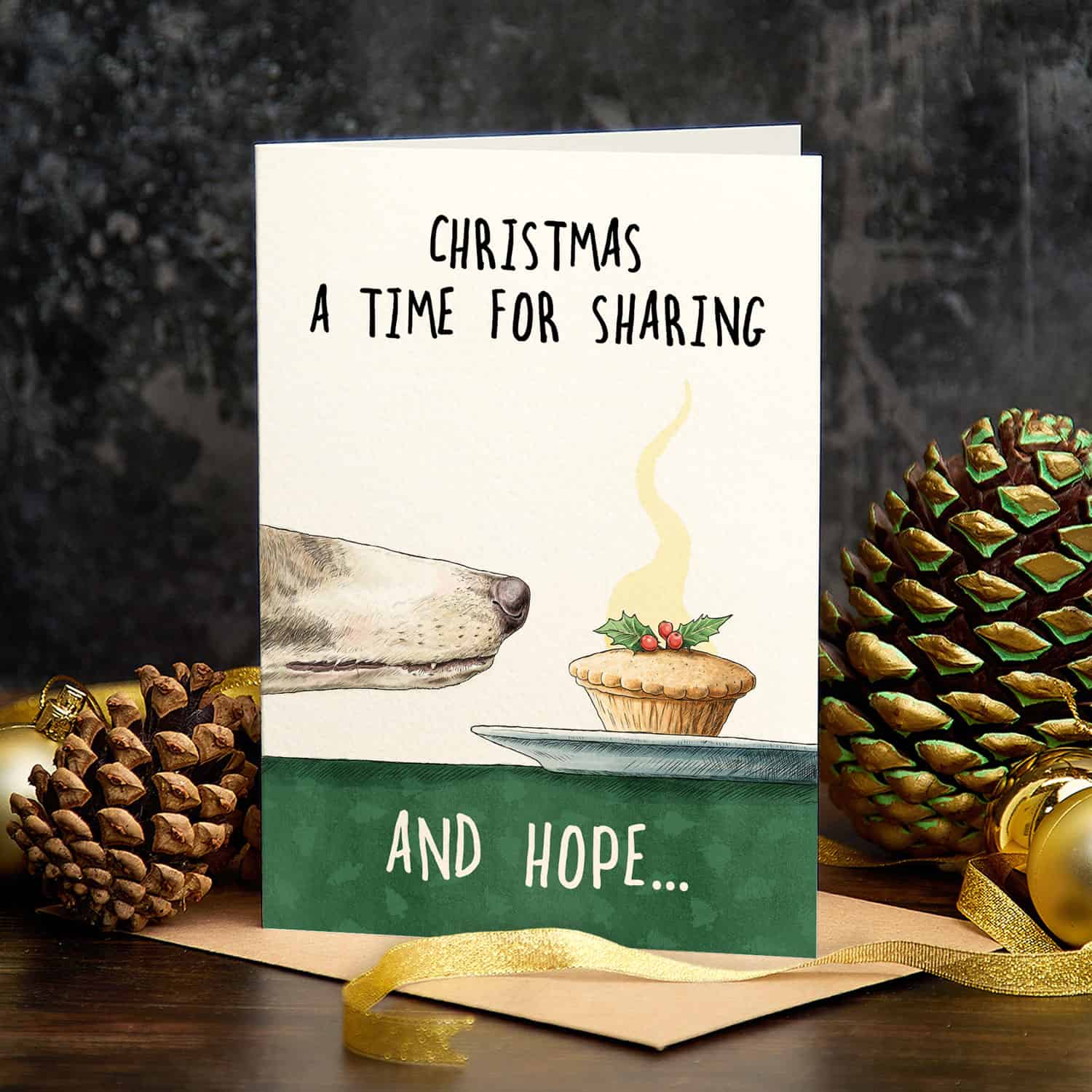 Mince Pie Dog Card