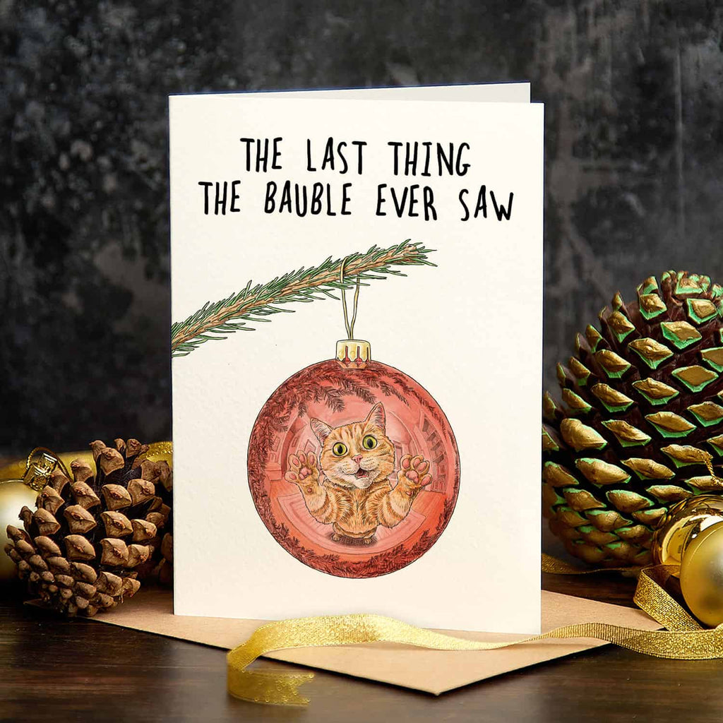 Cat Bauble Card