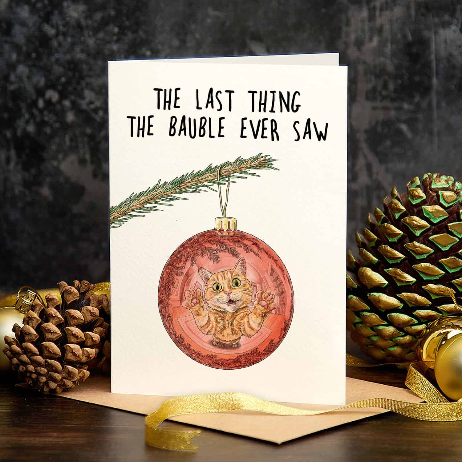 Cat Bauble Card