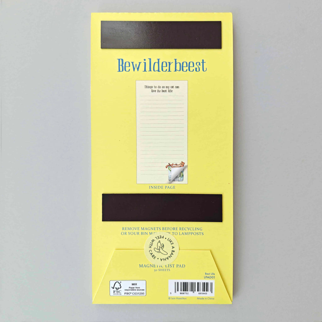 Things To Do So My Cat Can Live Its Best Life Magnetic List Pad