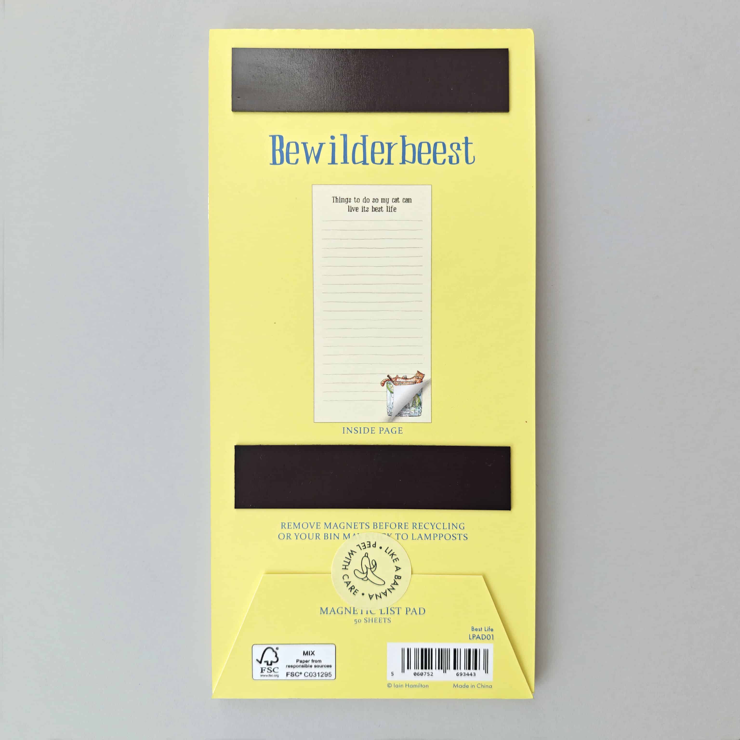 Things To Do So My Cat Can Live Its Best Life Magnetic List Pad