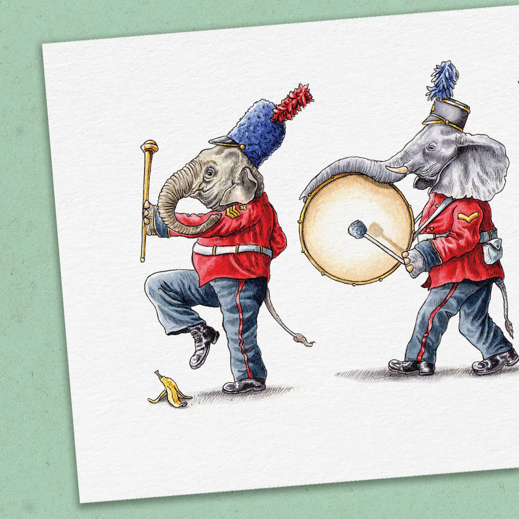A Parade Of Elephants Print