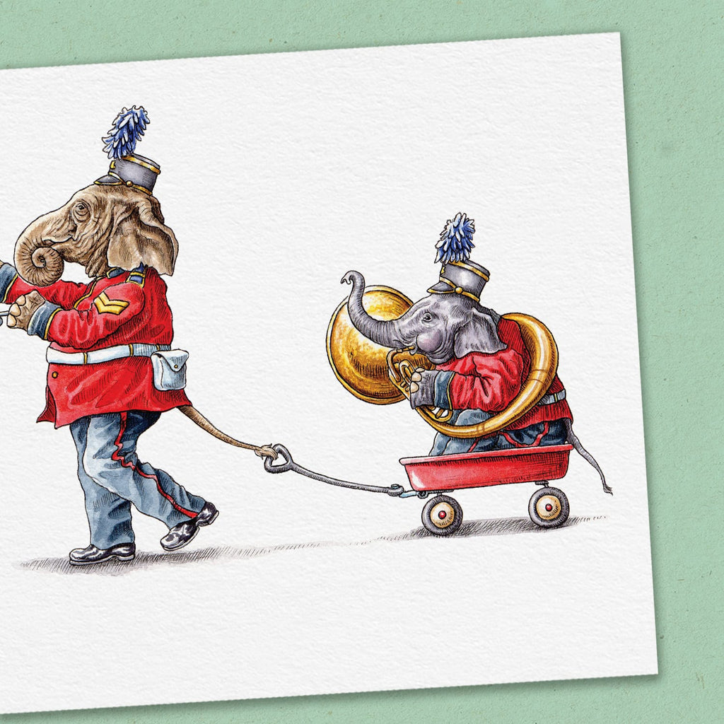 A Parade Of Elephants Print