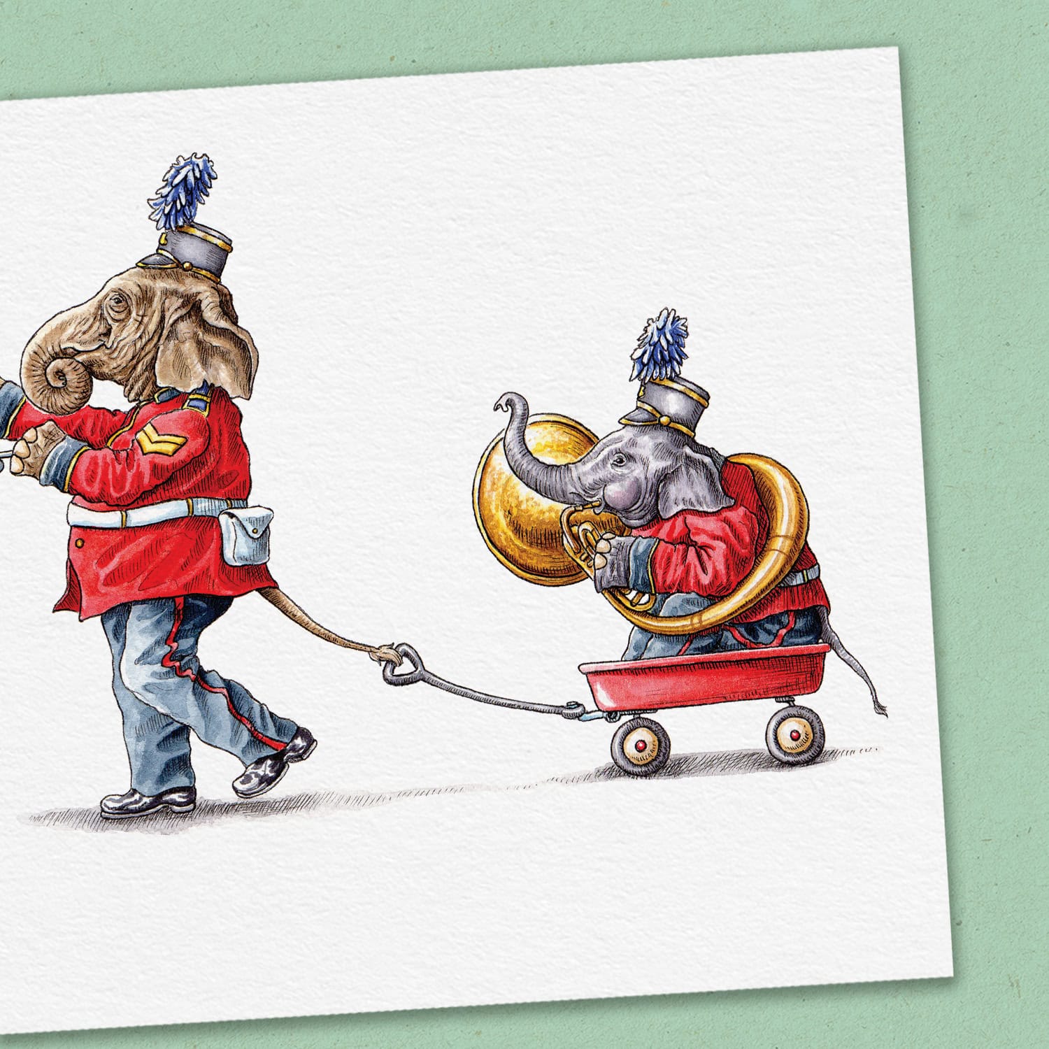 A Parade Of Elephants Print
