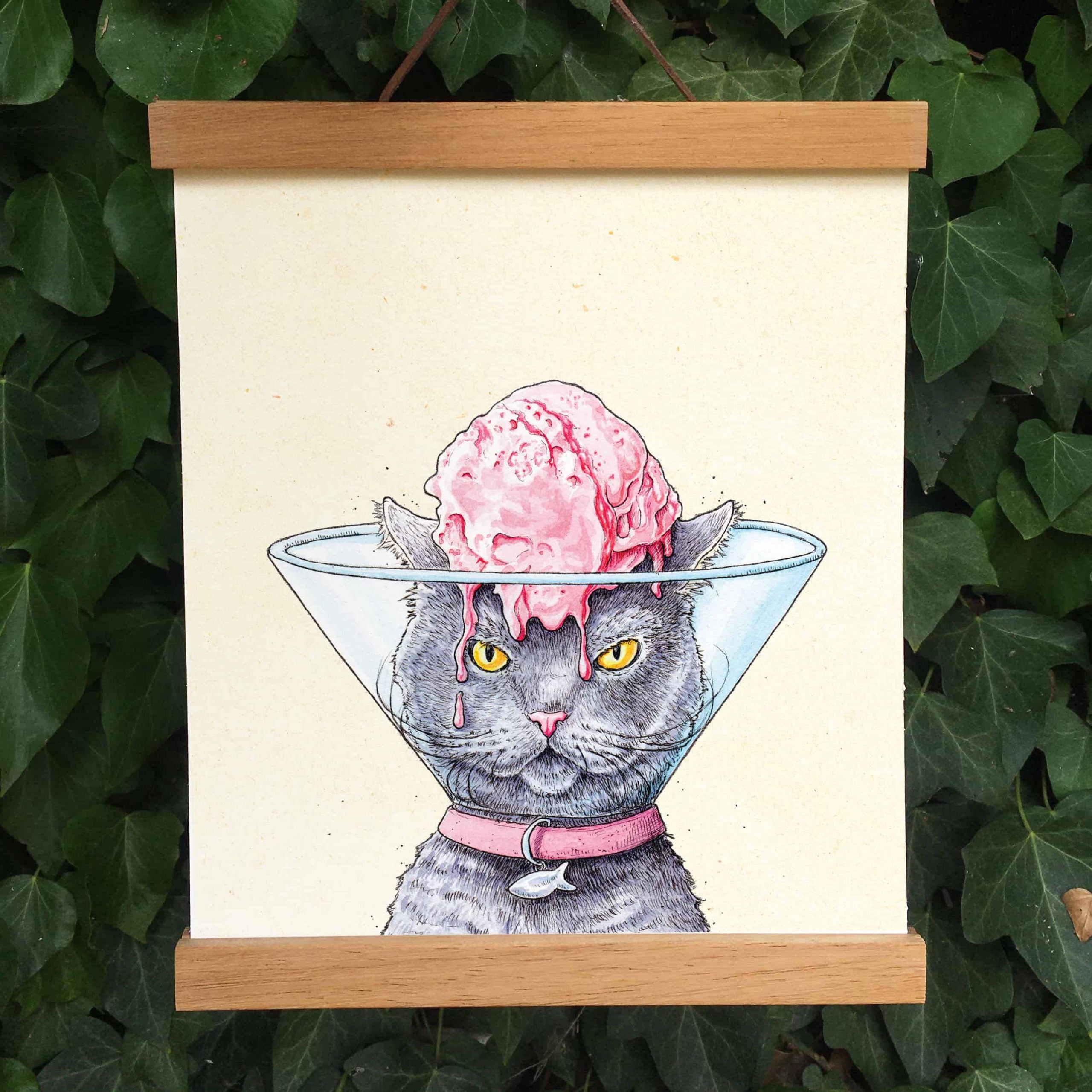 Ice Cream 'Cone Of Shame' Print