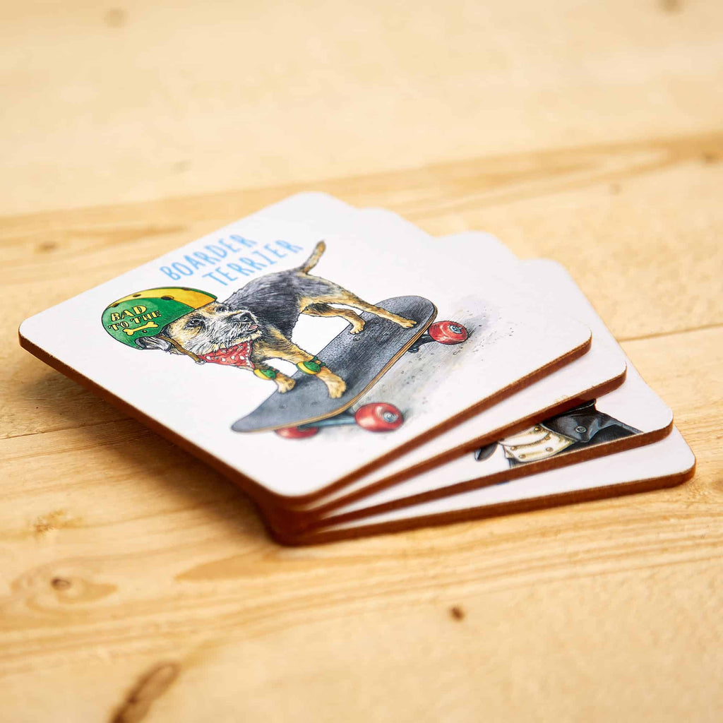 Mixed Dog Coasters Set