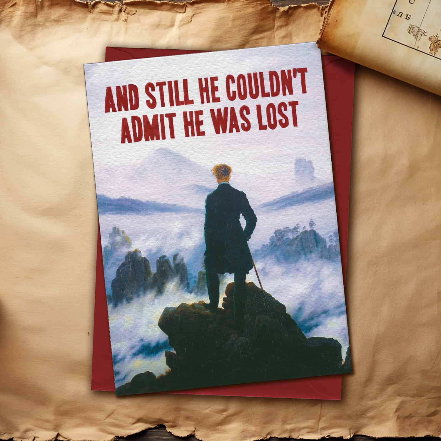 Admit He Was Lost Card