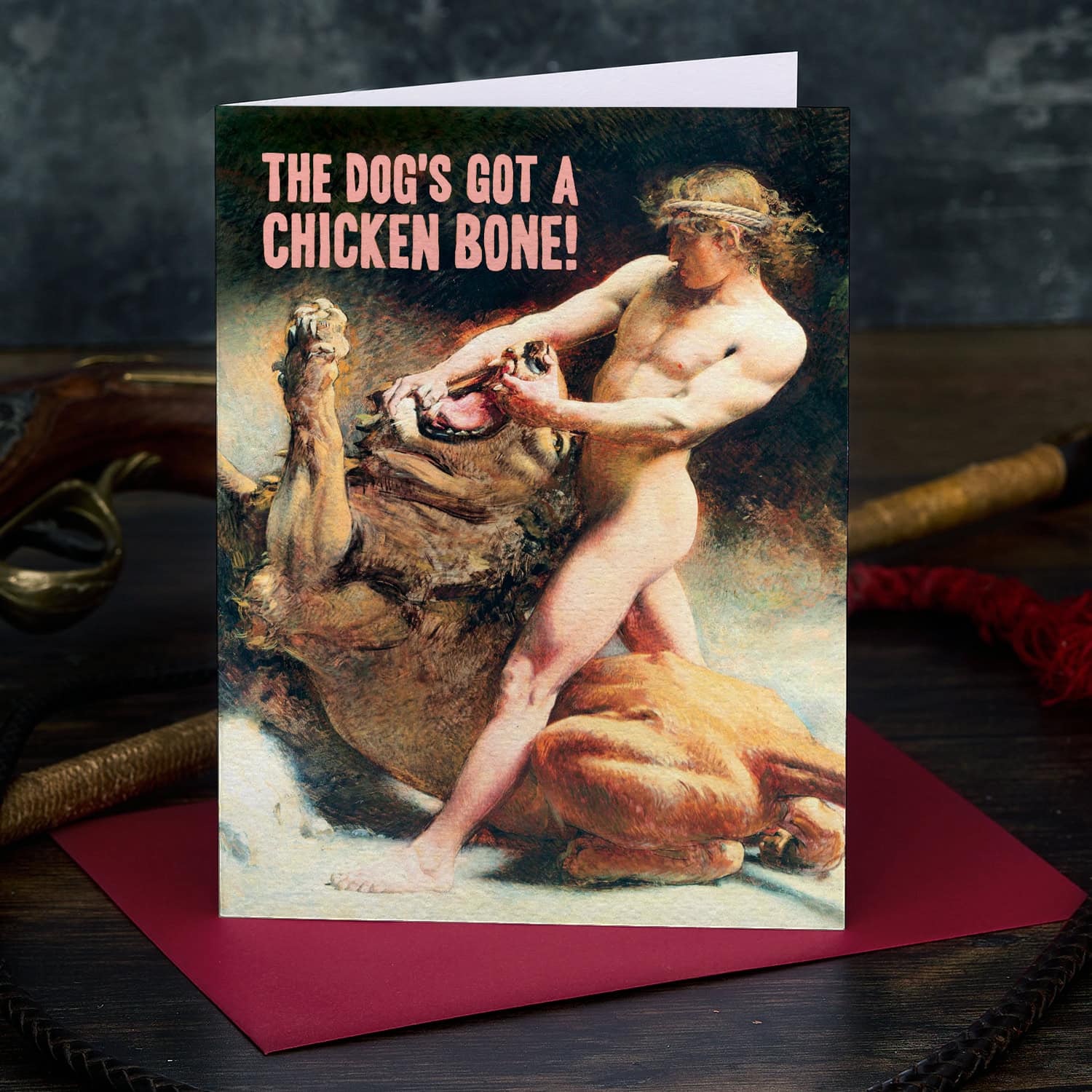 The Dog's Got A Chicken Bone Card