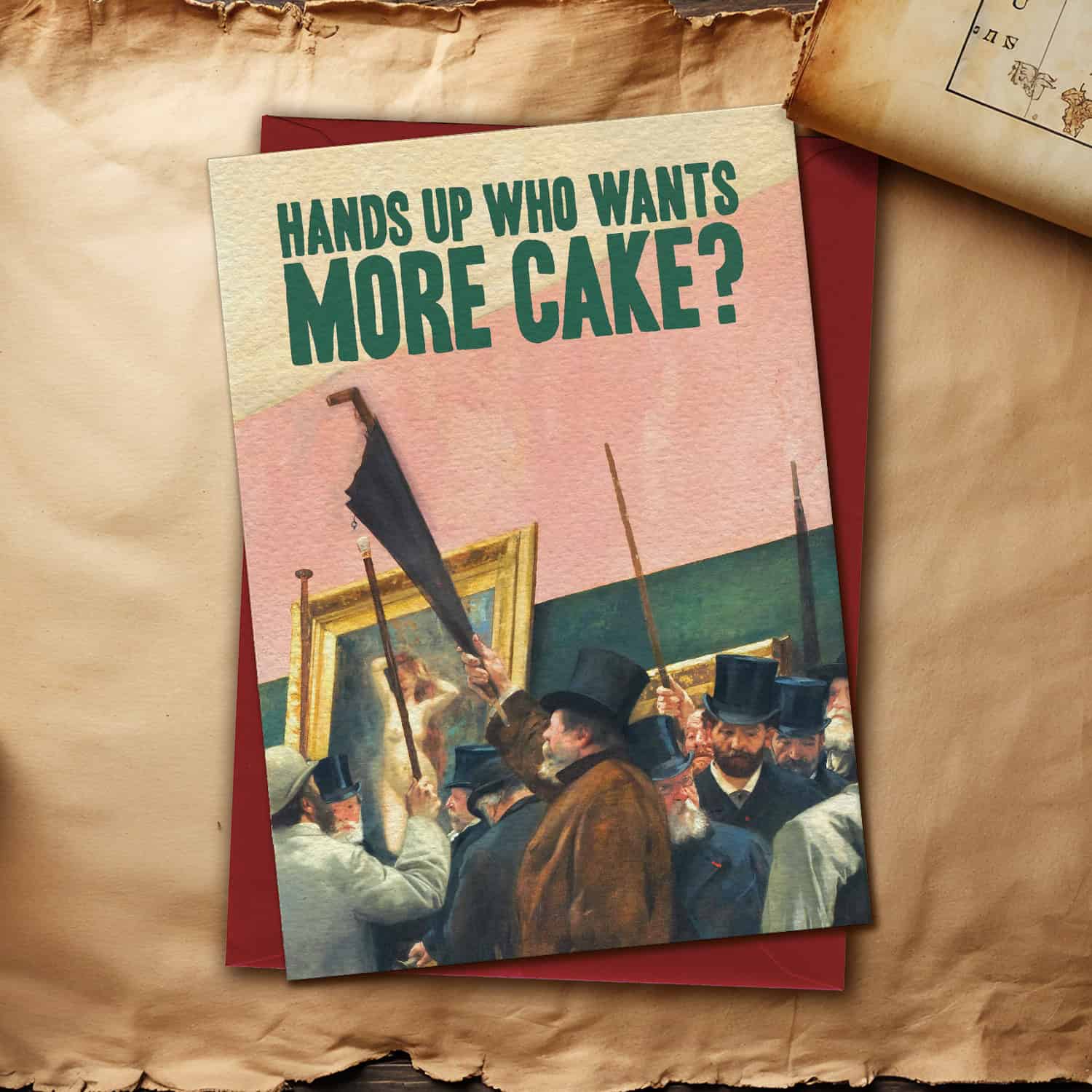 Hands Up For Cake Card