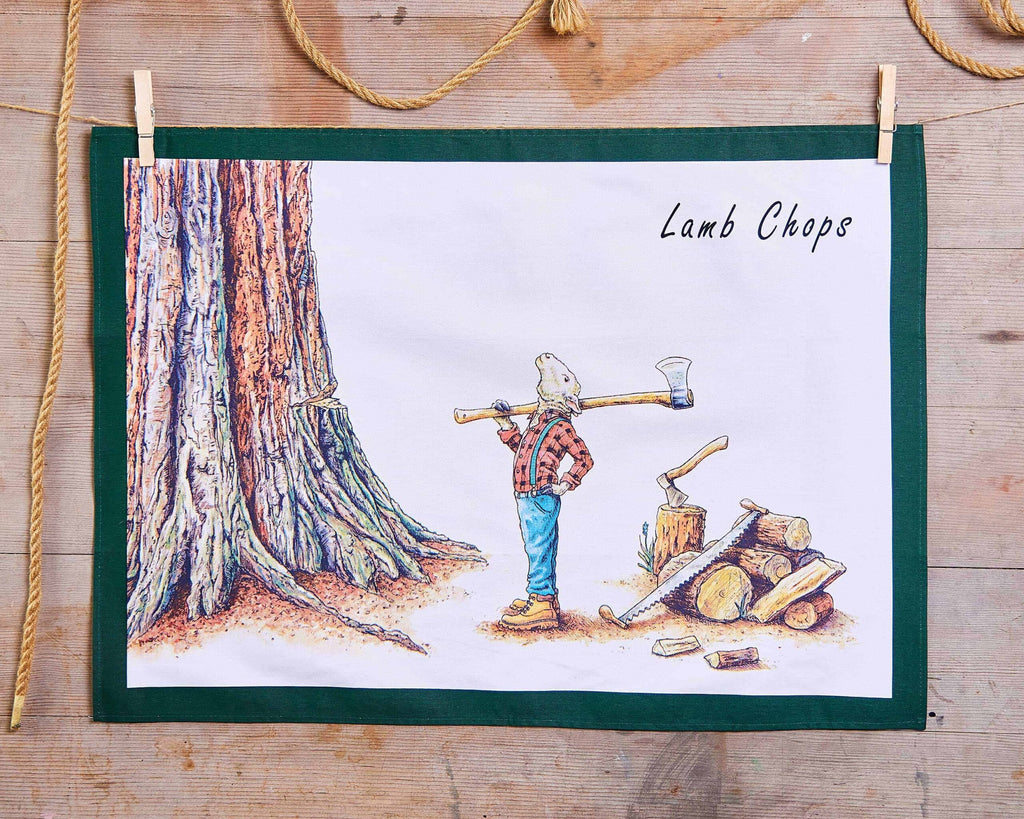 Lamb Chops Tea Towel