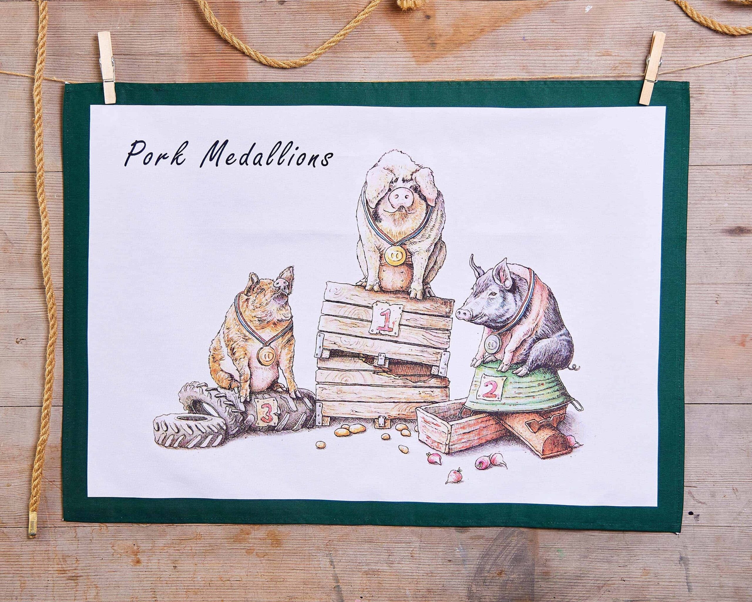 Pork Medallions Tea Towel