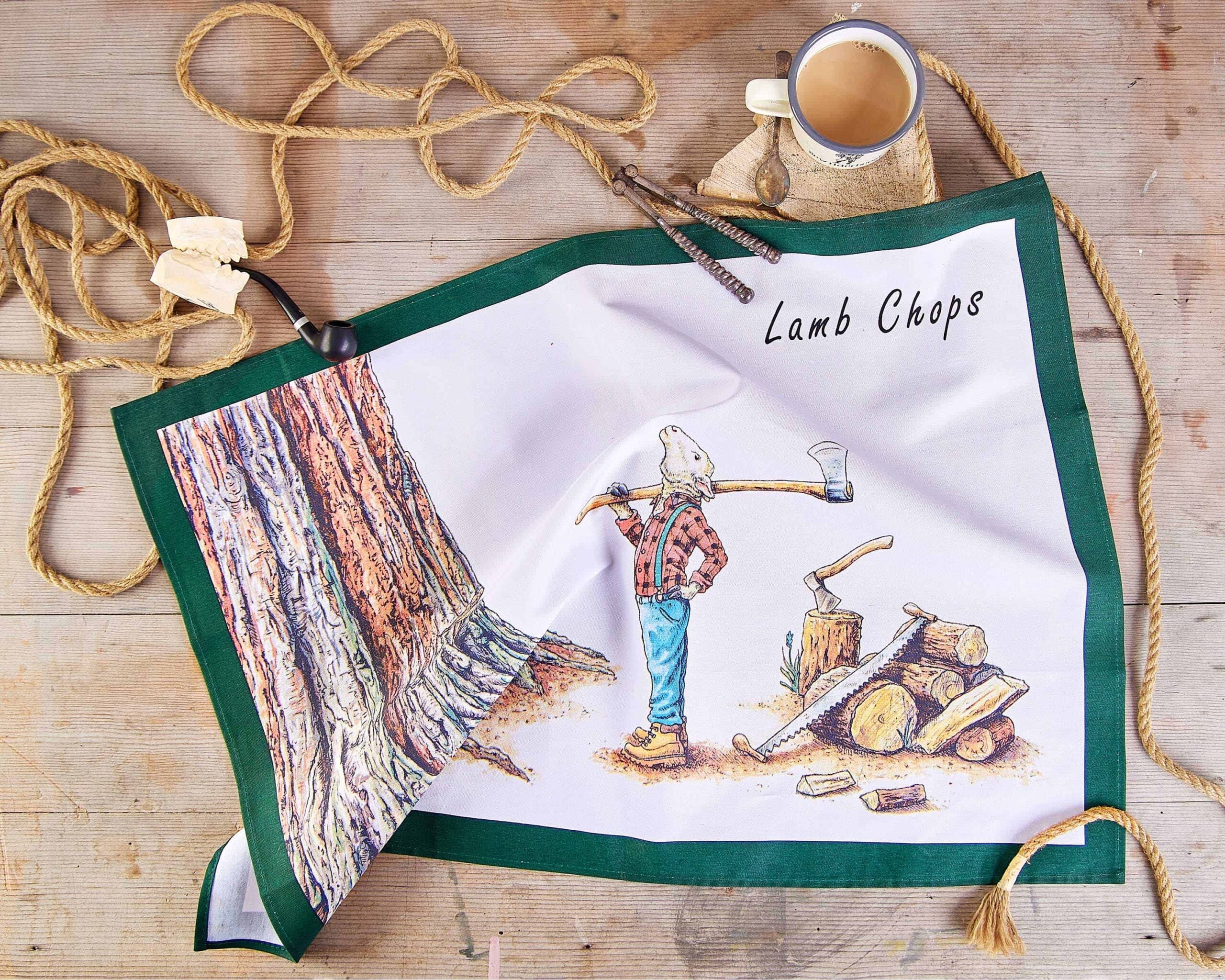 Lamb Chops Tea Towel