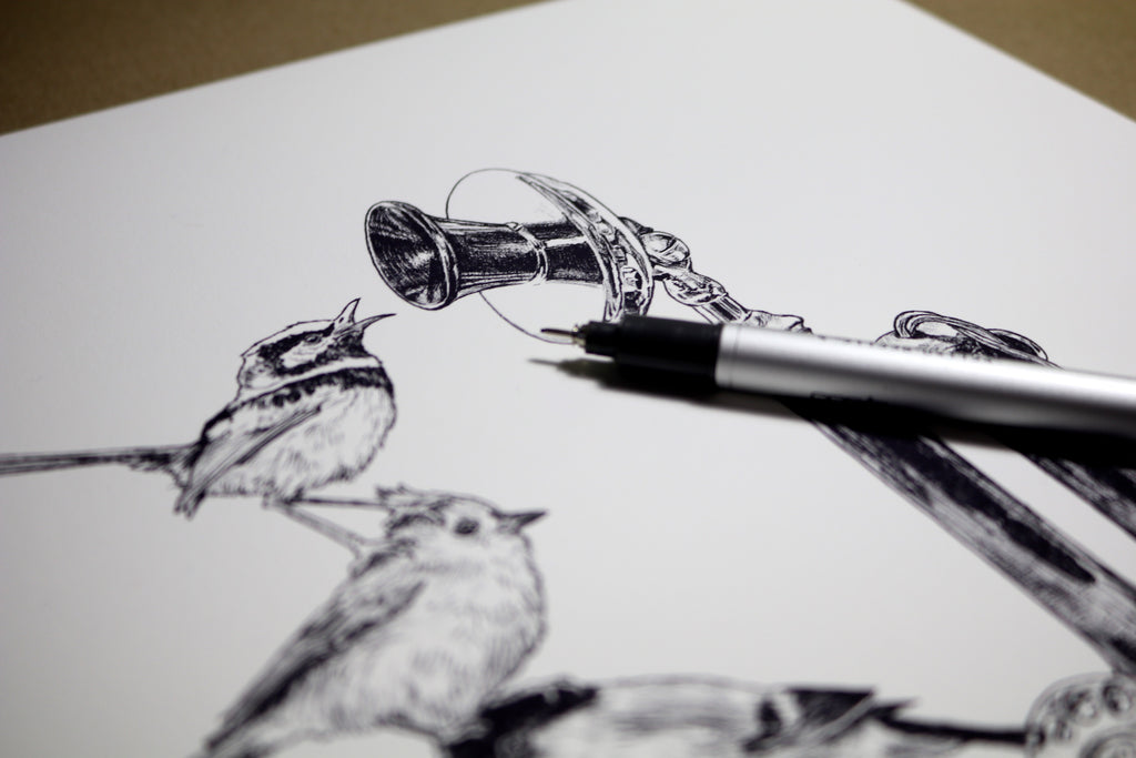 Four Calling Birds Print