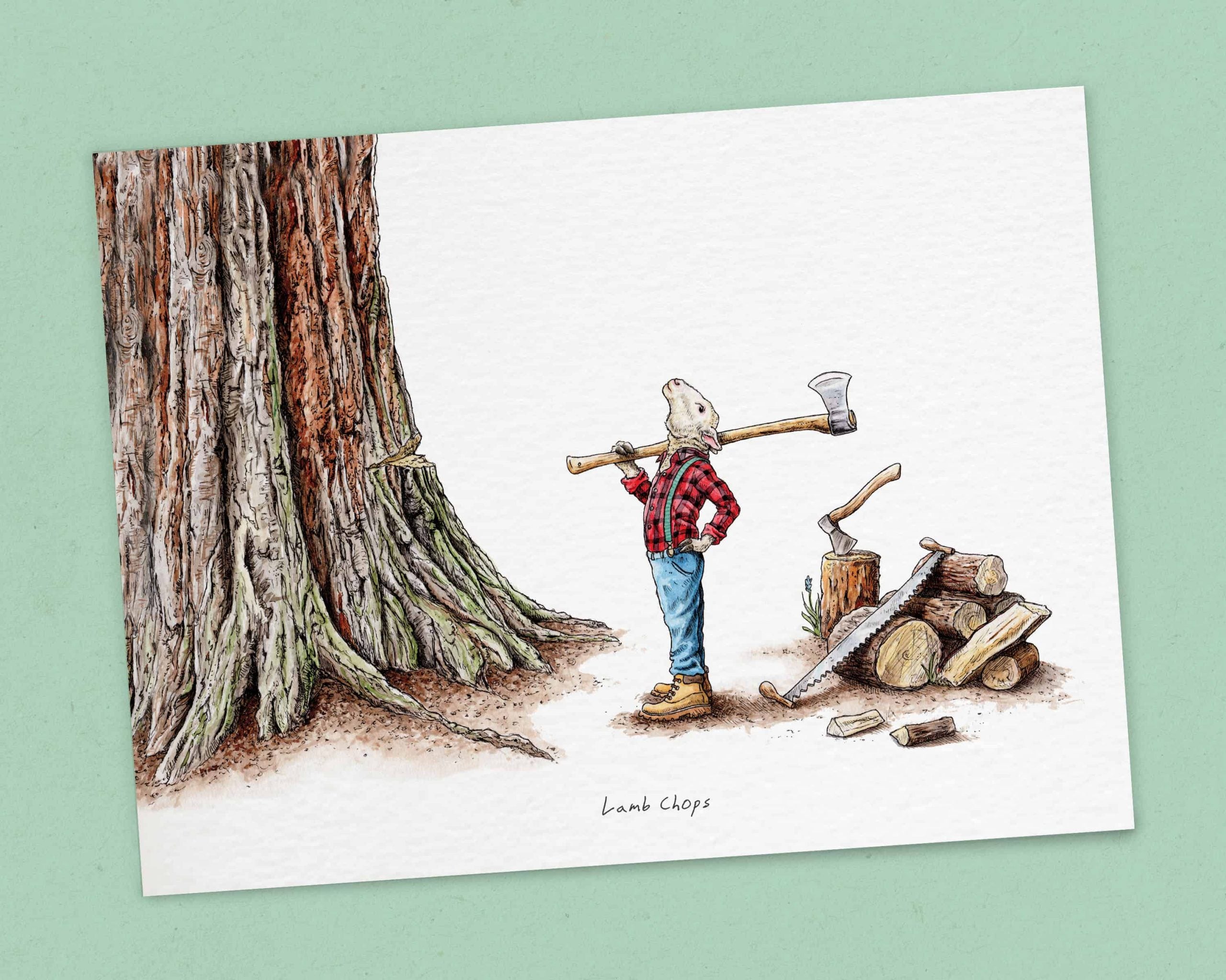 Lamb Chops Print
