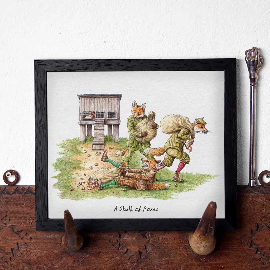 A Skulk Of Foxes Print