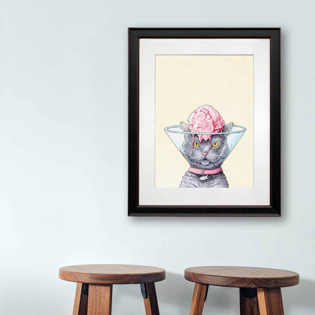 Ice Cream 'Cone Of Shame' Print (Large)