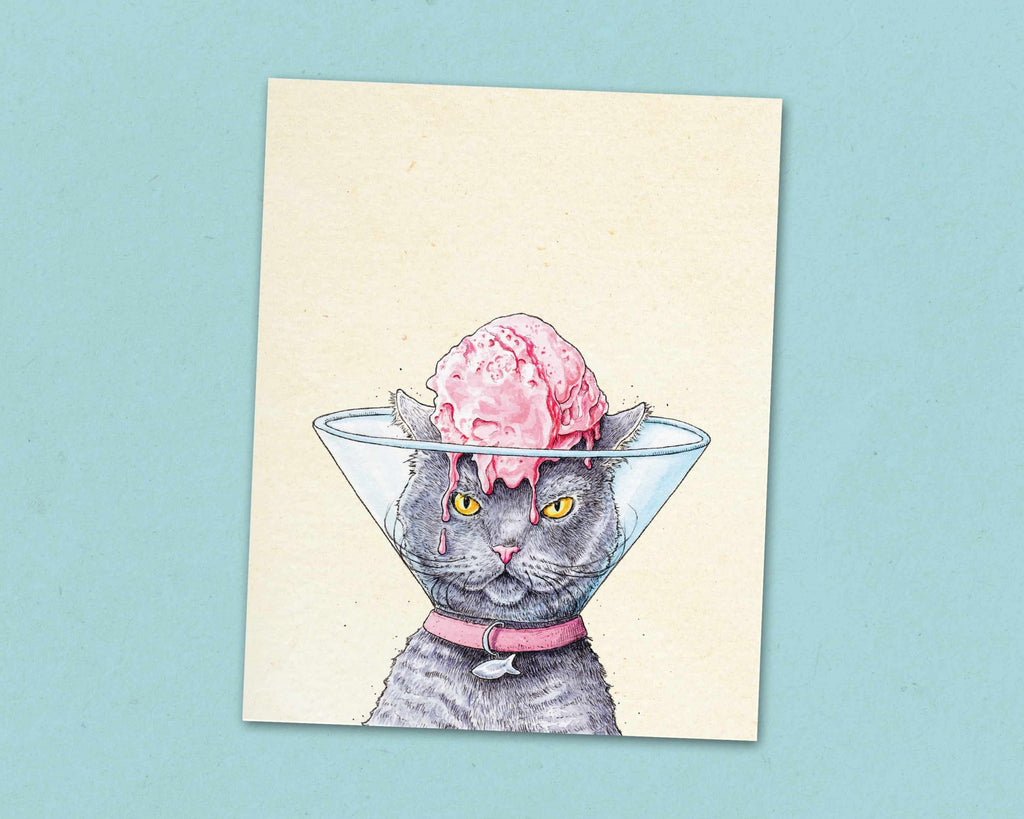 Ice Cream 'Cone Of Shame' Print